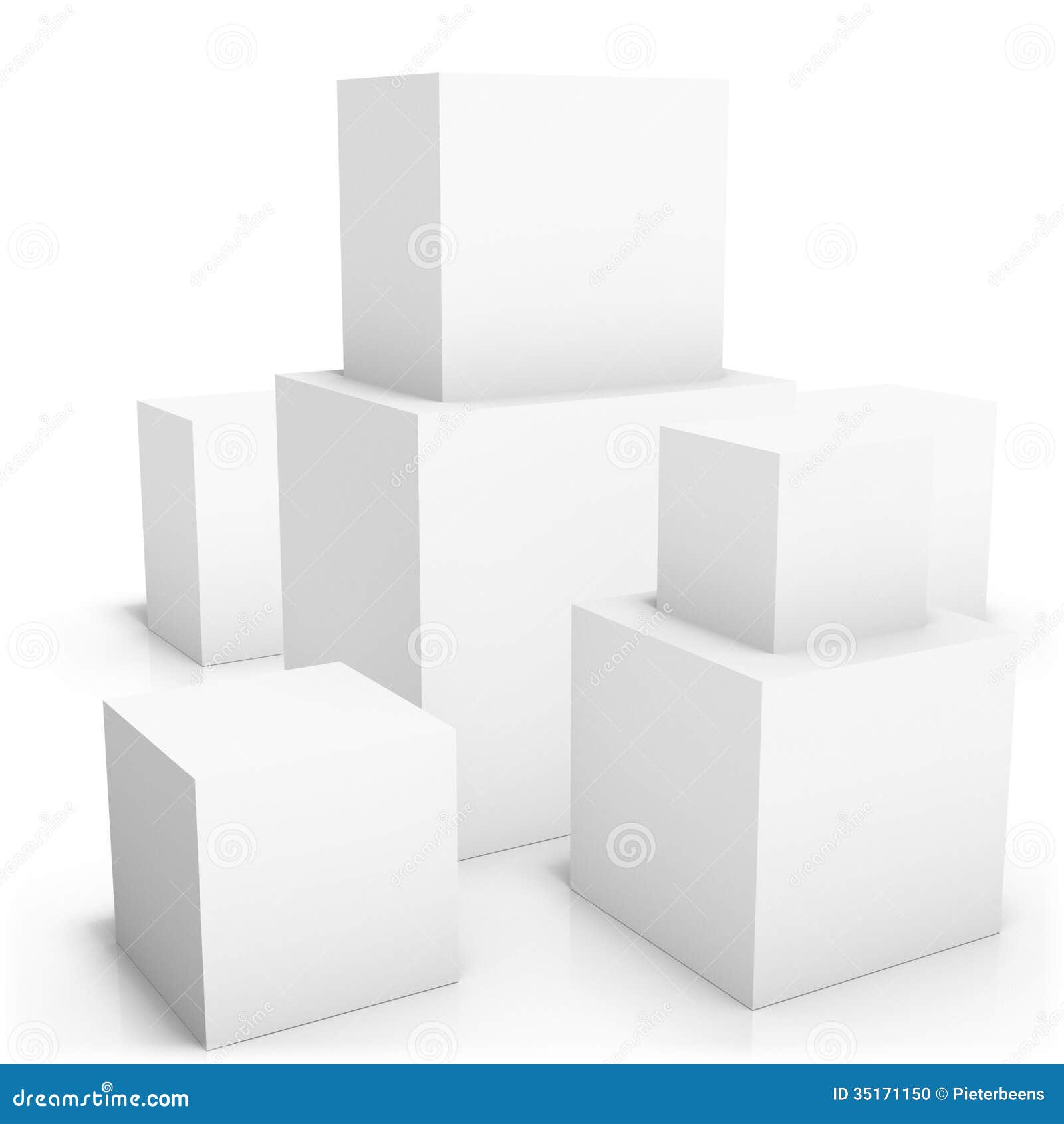 blank paperbox for use as a template