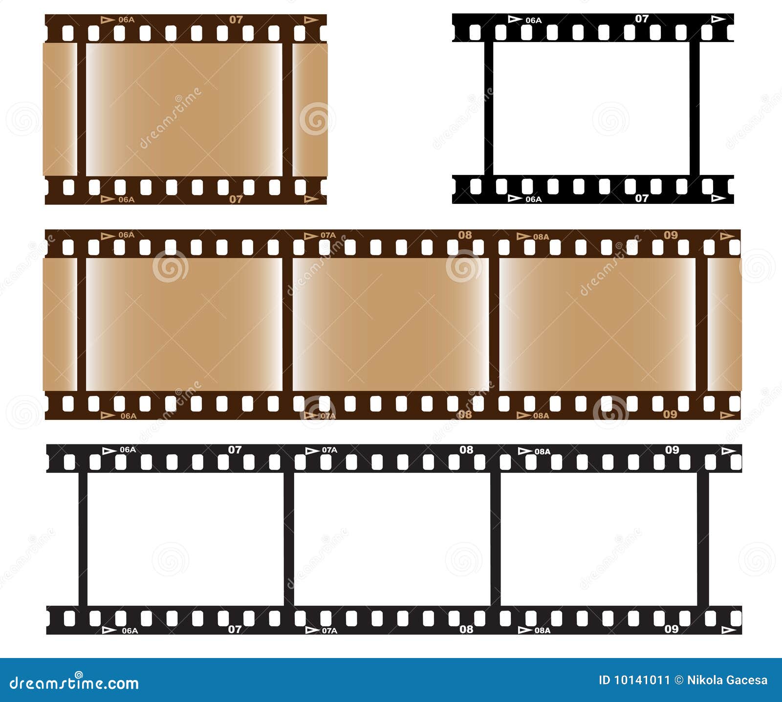 Blank Photo Film stock vector. Illustration of black 10141011