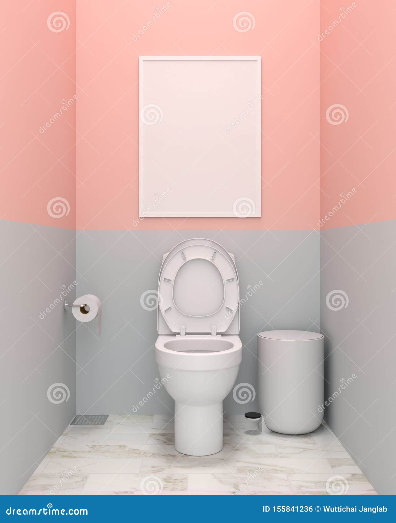 Download Blank Photo Frame For Mockup In Toilet 3d Rendering Stock Illustration Illustration Of Frame Decor 155841236