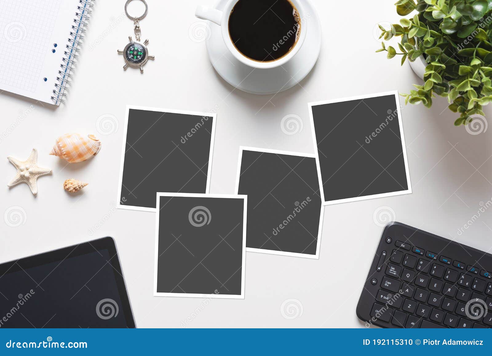 Blank Photo Frames, Photo Lab Concept, Top View Stock Photo Image of