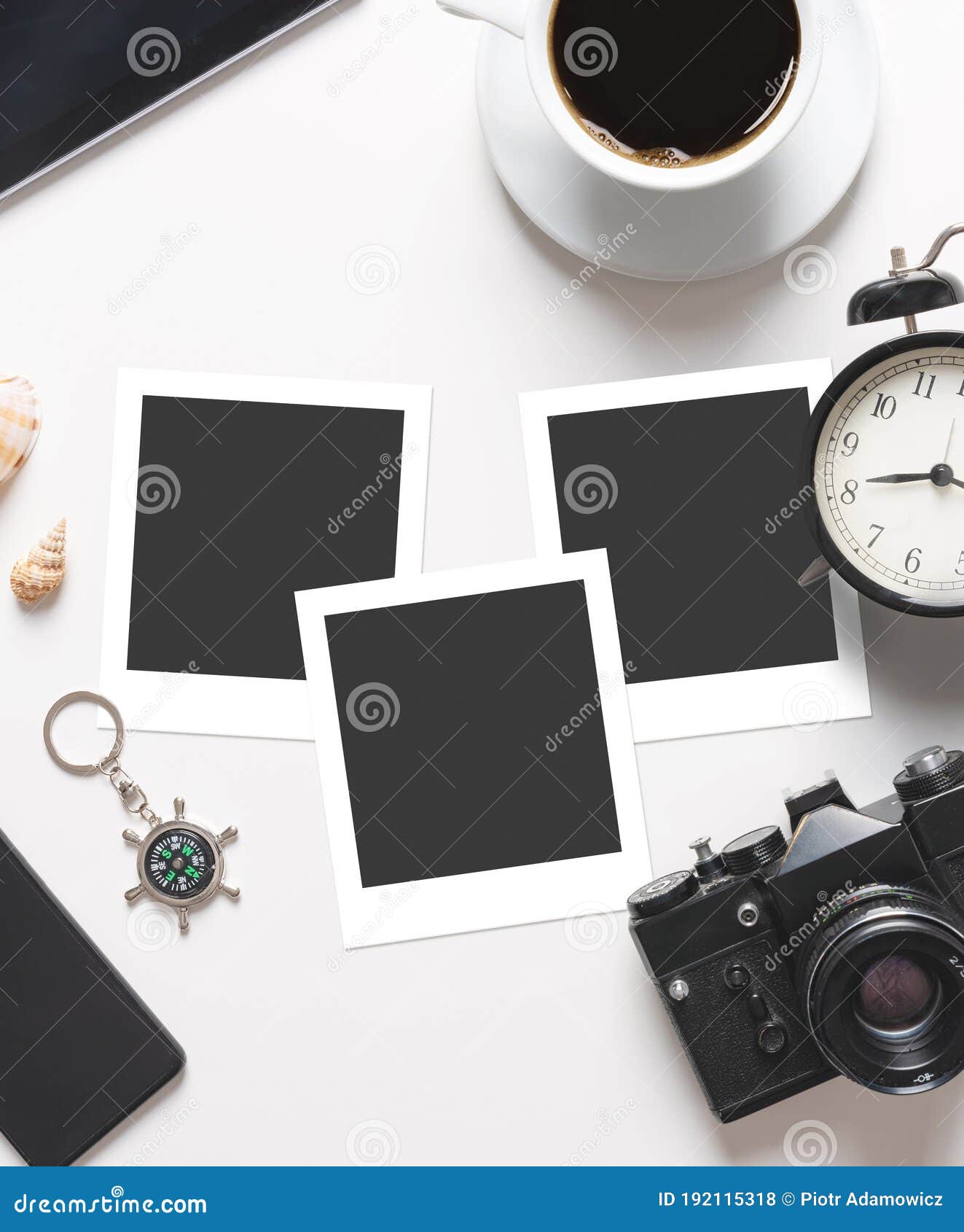 Blank Photo Frames, Photo Lab Concept, Top View Stock Photo Image of