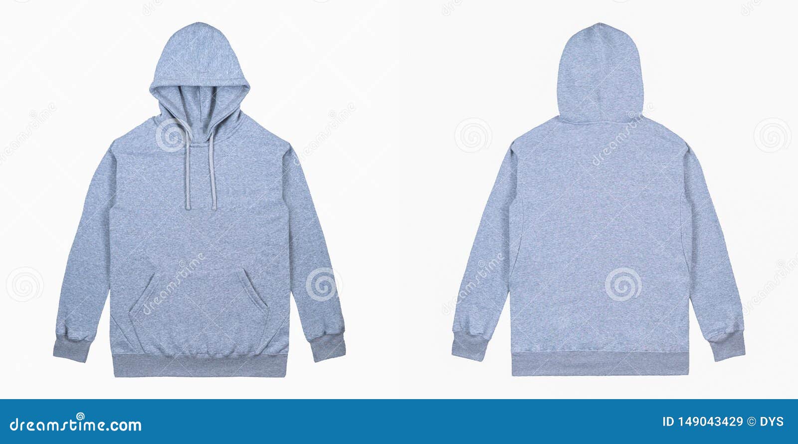 Download Blank Plain Pullover Hoodie Front And Back View With ...