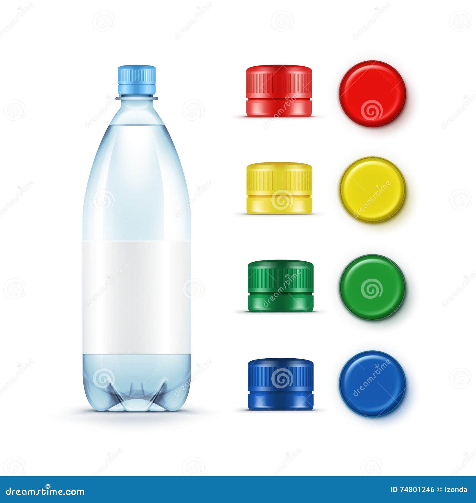 Transparent plastic bottle with fresh water, top view 18960087 Stock Photo  at Vecteezy