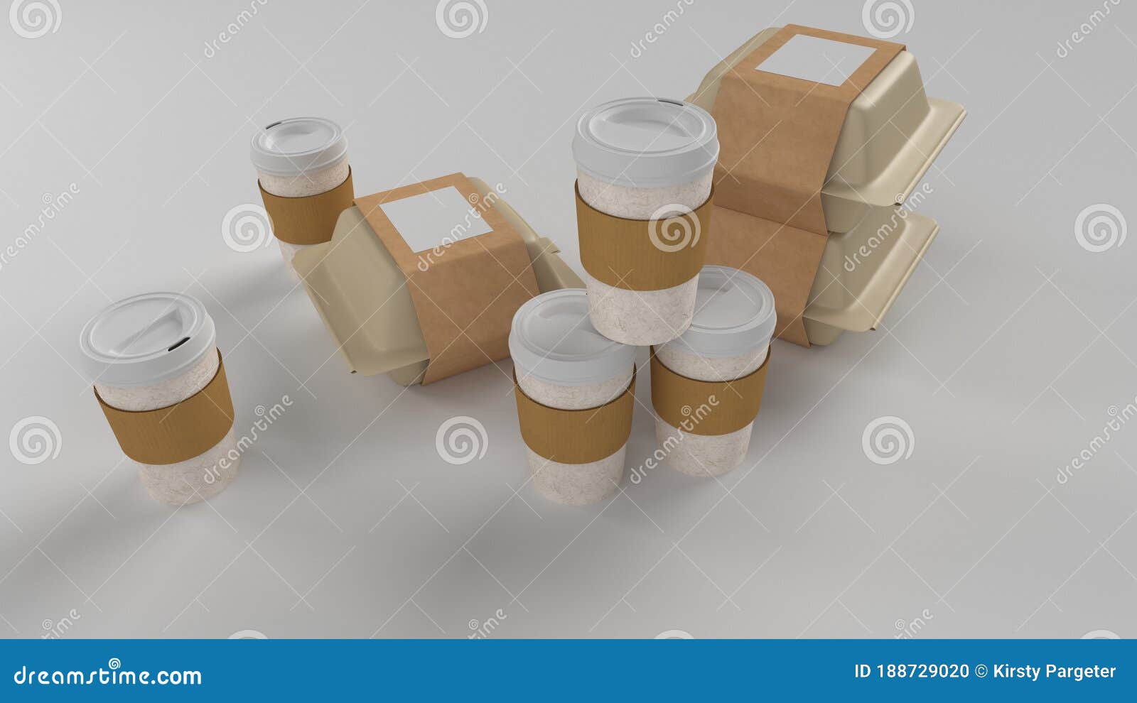 Download Blank Plastic Disposable Food Container Mockup Stock Illustration - Illustration of packaging ...