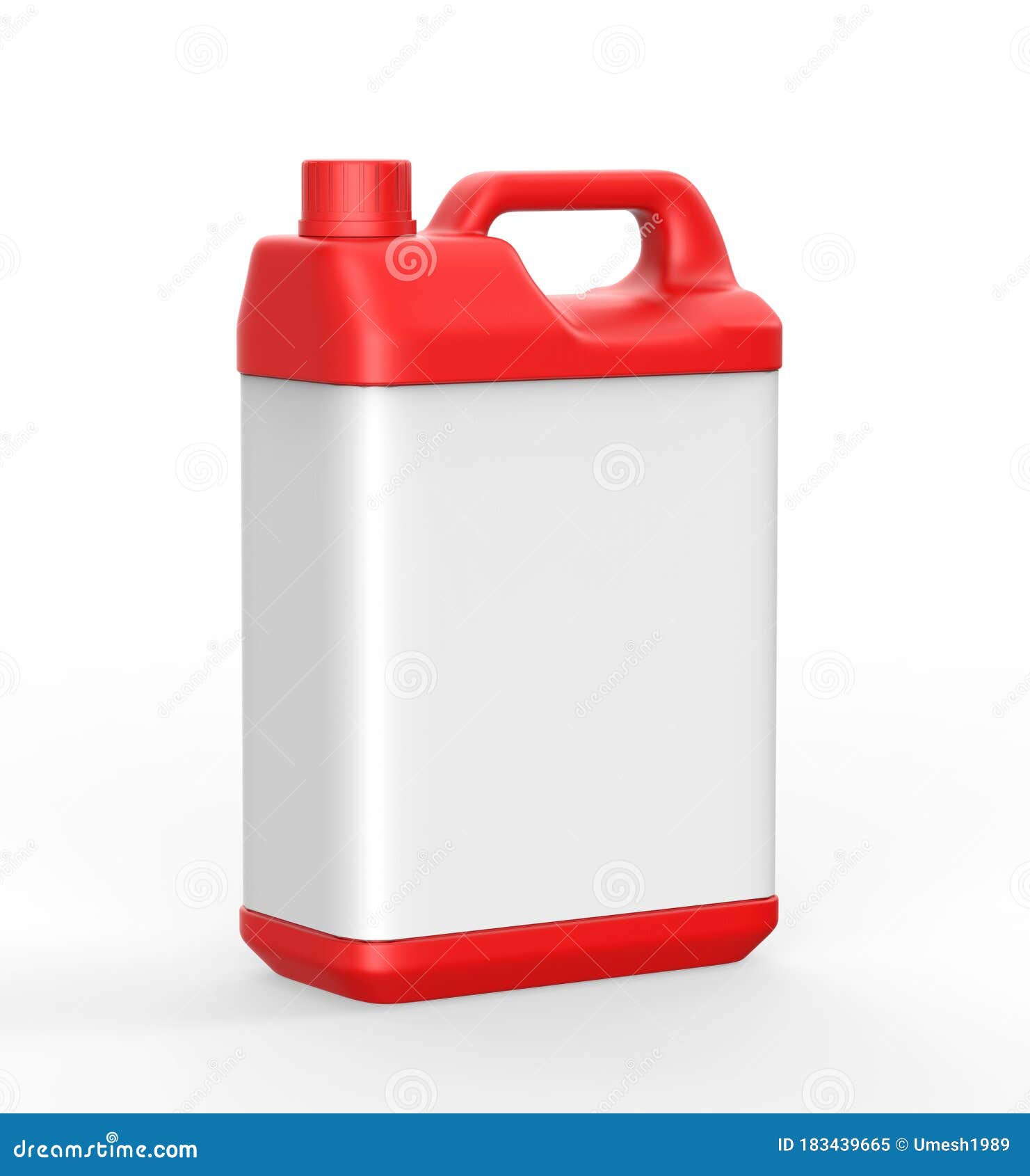 Blank Plastic JerryCan with Handle on White Background for Branding and ...