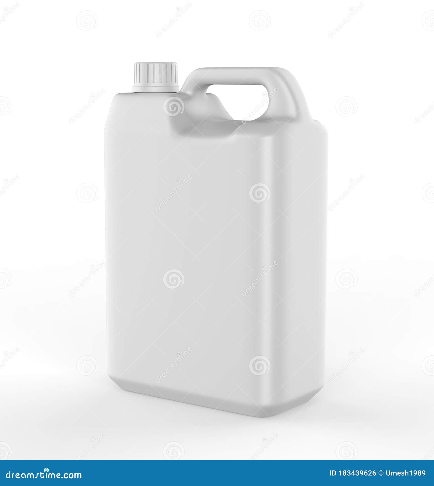 Download Blank Plastic Jerrycan With Handle On White Background For Branding And Mock Up 3d Illustration Stock Illustration Illustration Of Five Front 183439626