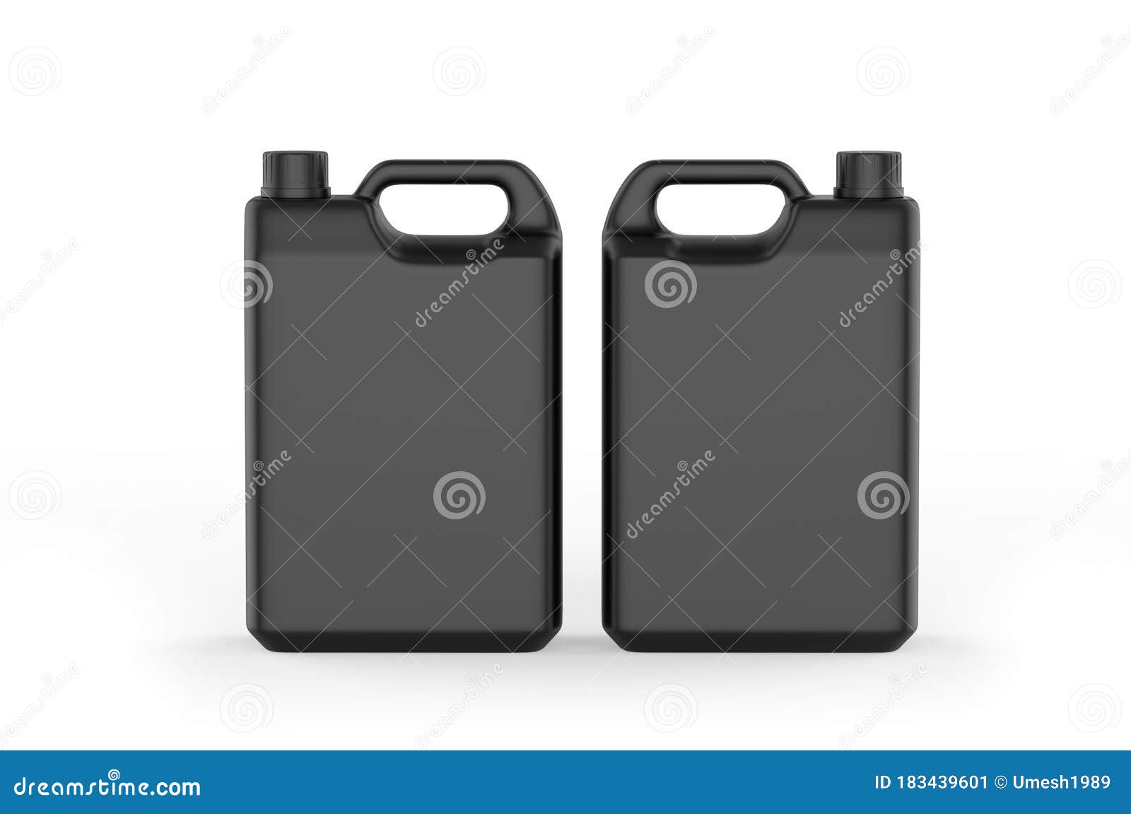 Download Blank Plastic JerryCan With Handle On White Background For Branding And Mock Up, 3d Illustration ...