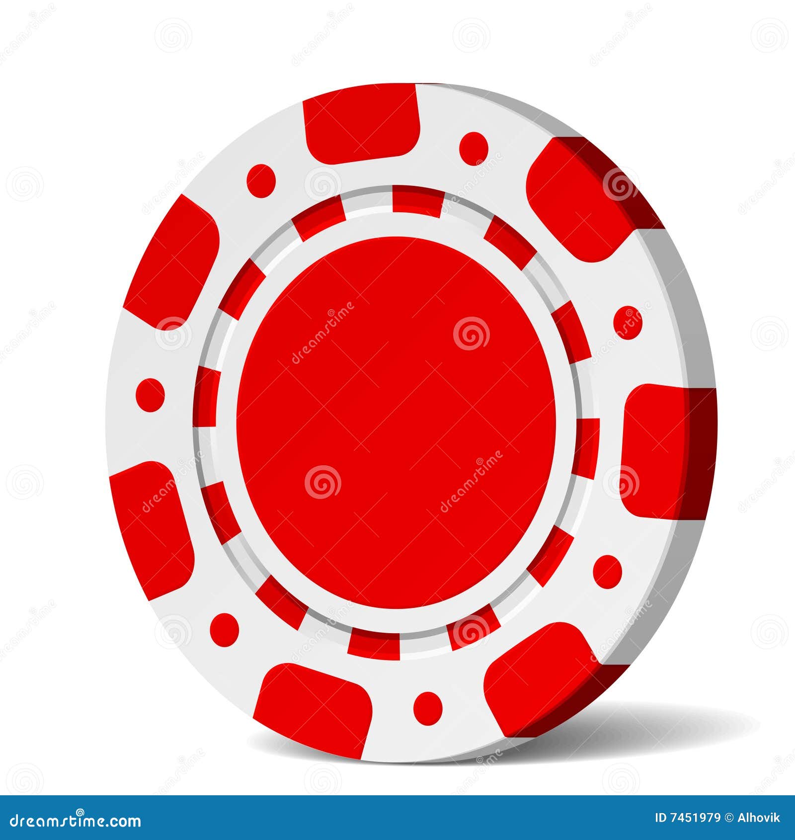 Clipart of Poker Chips and Playing Cards with a Red Blank Banner