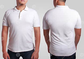 White Polo Shirt Mockup Template Stock Photo - Image of asian, body ...