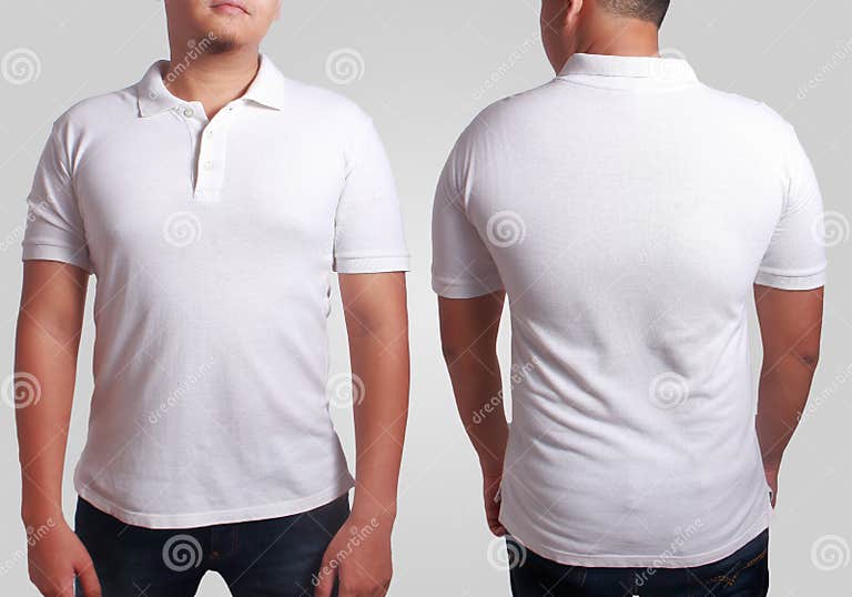 White Polo Shirt Mockup Template Stock Photo - Image of asian, body ...
