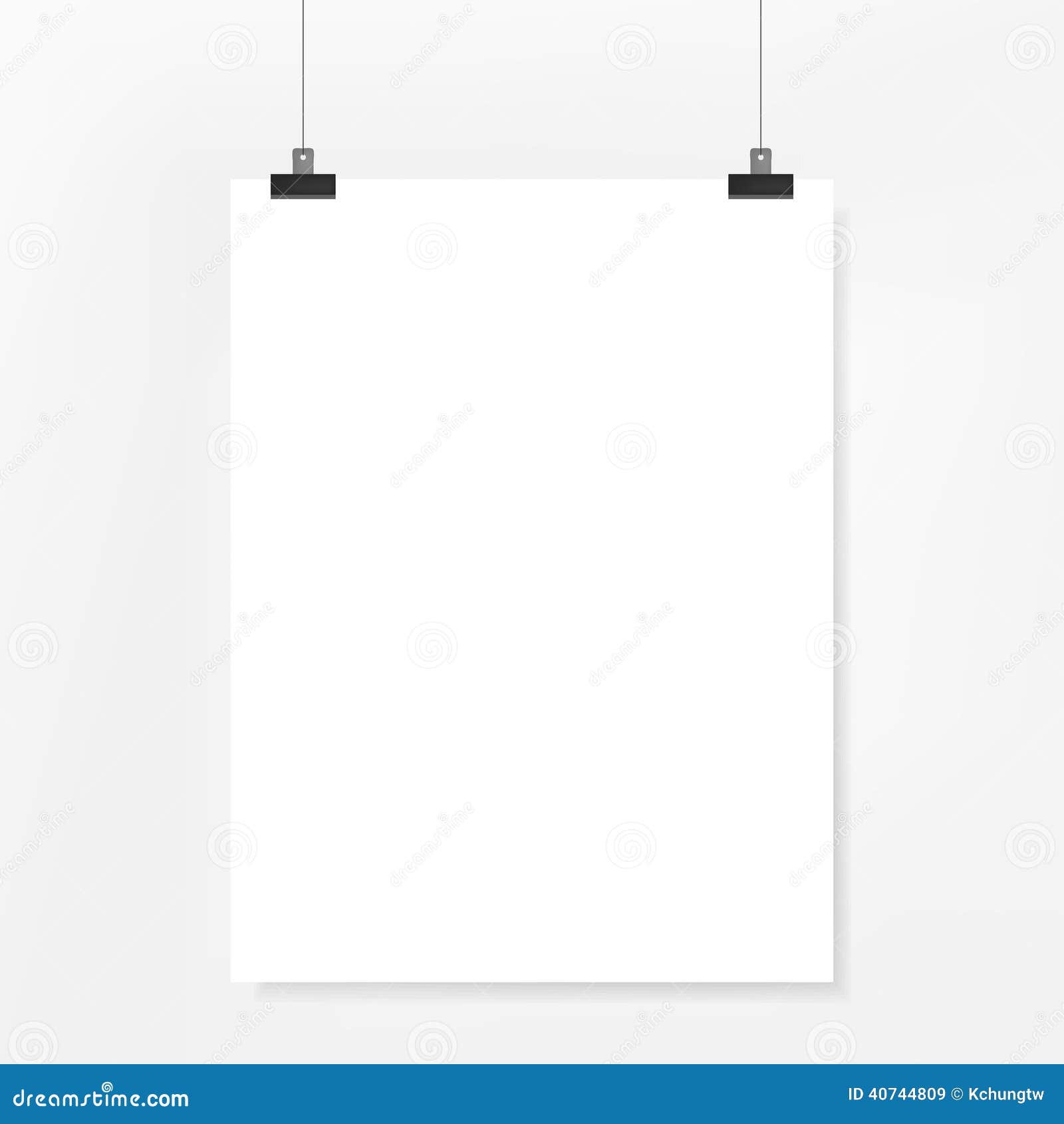 Blank Poster Paper on White Background Stock Vector - Illustration of  plank, poster: 40744809
