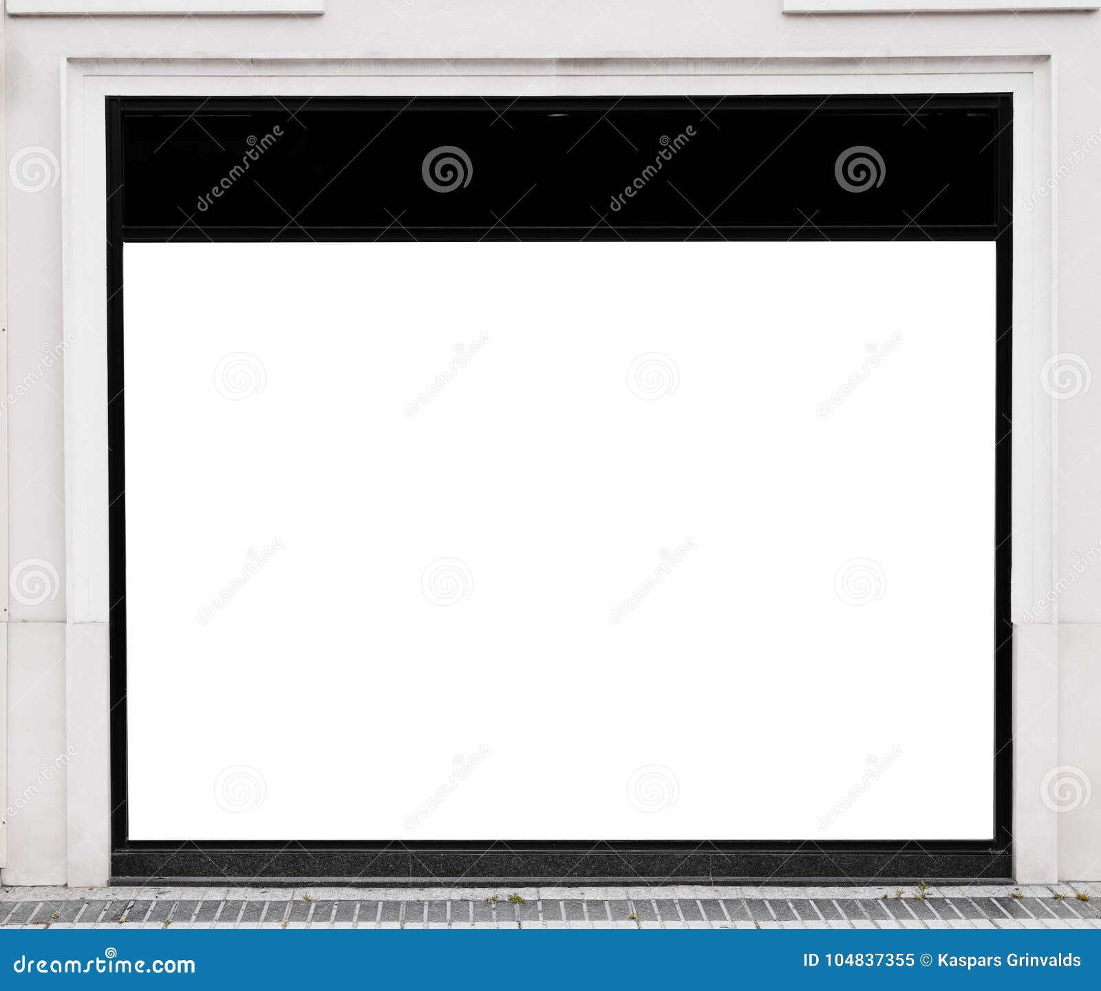 Blank Poster in Shops Window Stock Image Image of outdoor