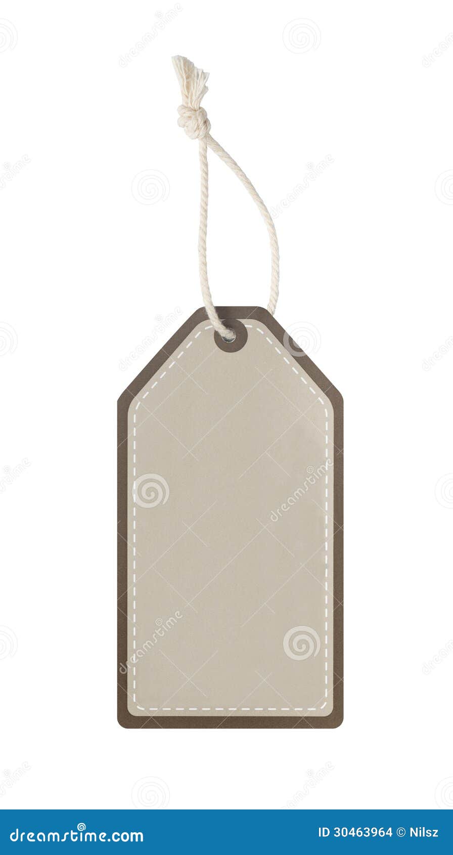Blank price tag hanger stock photo. Image of sale, empty 30463964