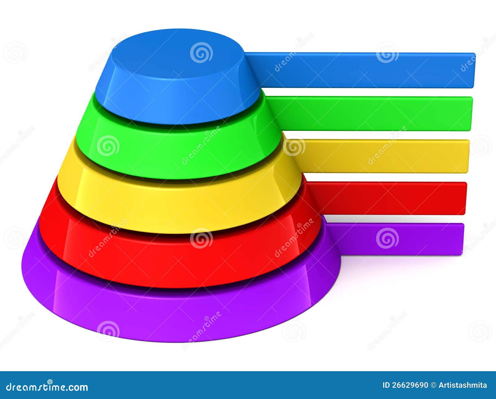 Blank pyramid labels. An empty or blank pyramid for easy labels to help put your own text with ease on the rectangular strips