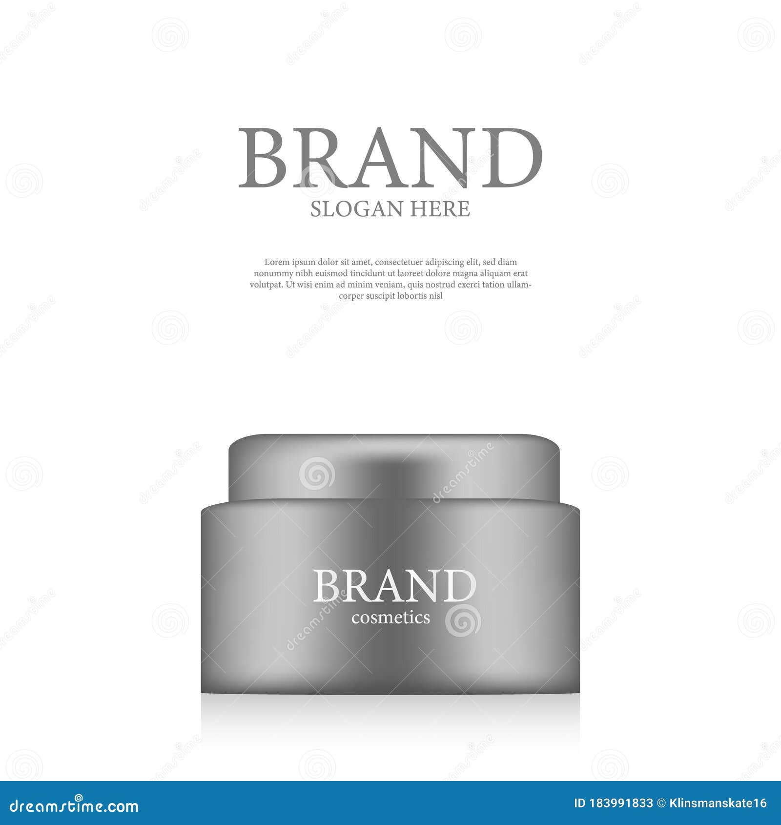 Download Blank Realistic Cosmetic Bottle Mockup On Black For Banner Promotional Stock Illustration ...