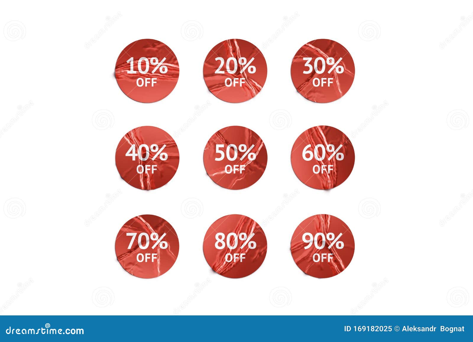 Download Blank Red Round Sticker With Discount Mockup, Isolated Stock Illustration - Illustration of ...