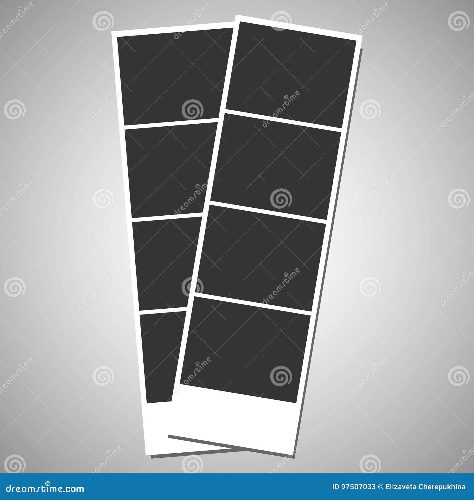 Blank Retro Photography from an Instant Photo Booth. Stock Vector Illustration of background