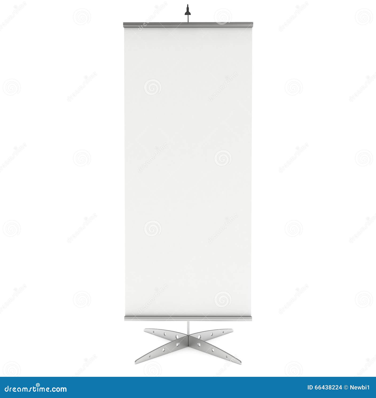 Blank Roll Up Banner Stand 3d Stock Illustration Illustration