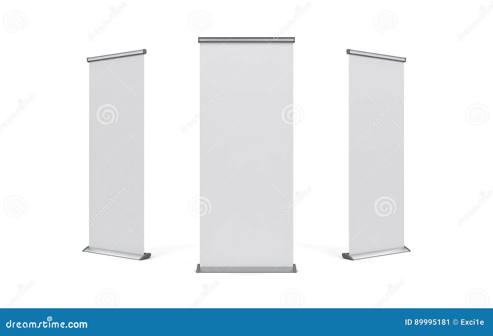 Blank roller banner set stock illustration. Illustration of marketing 89995181