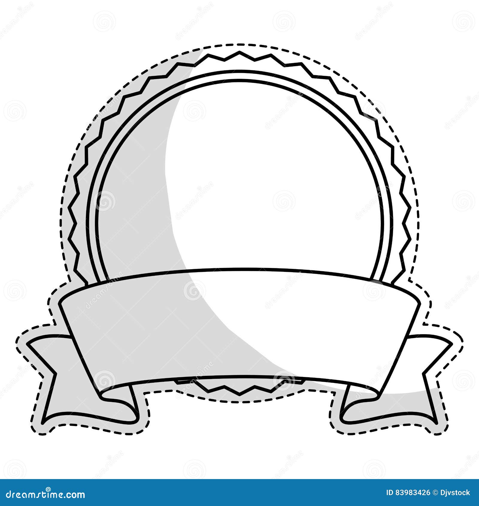 Blank Round Emblem Icon Image Stock Illustration - Illustration of ...