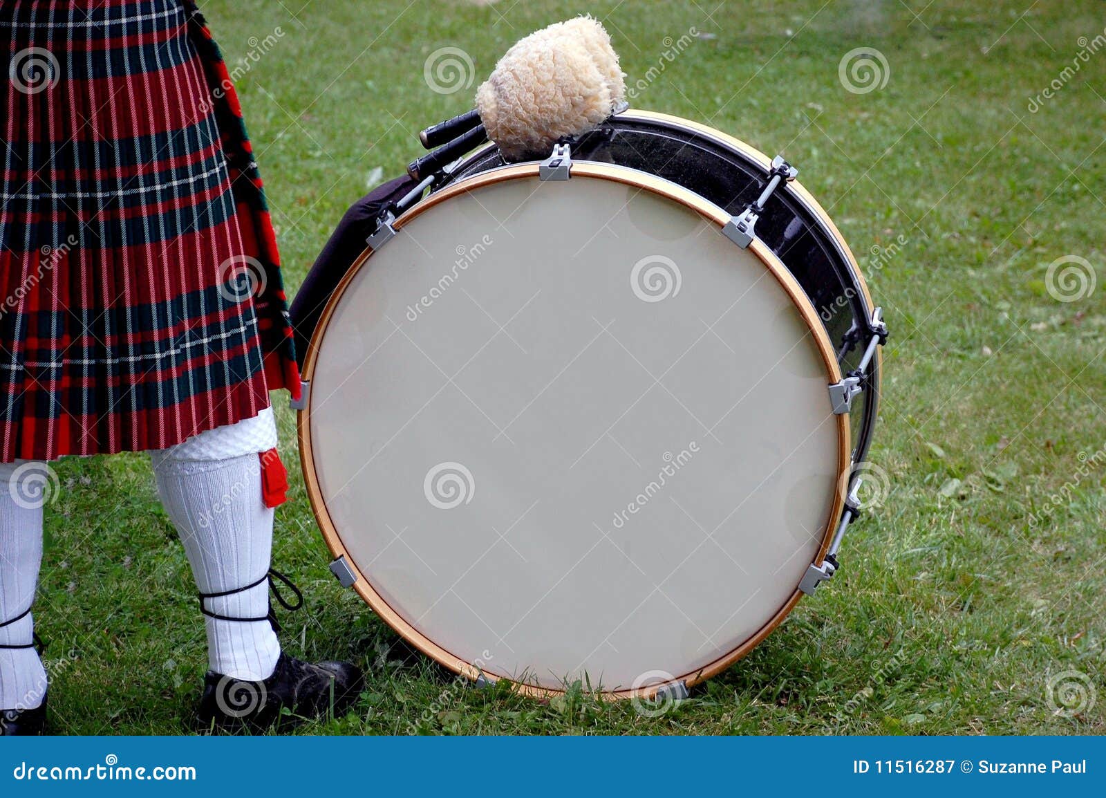 Blank scottish bass drum stock image. Image of bagpipe 11516287