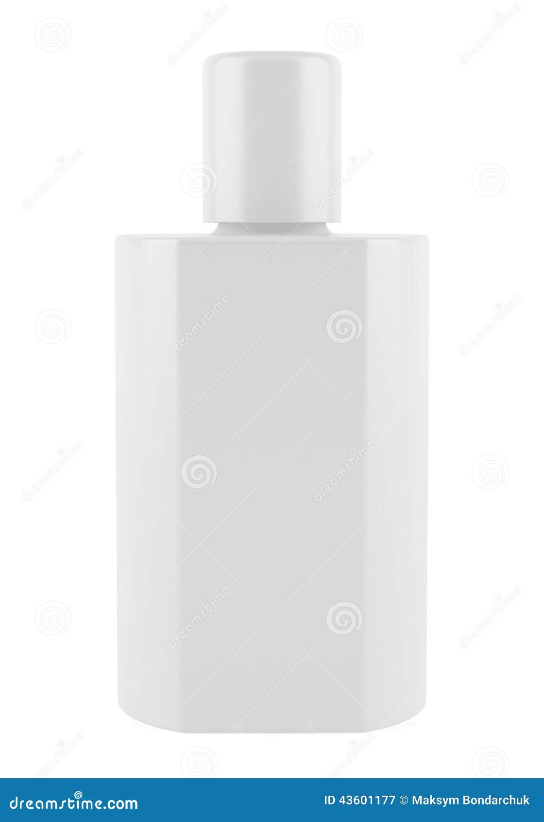 Blank Shampoo Bottle Isolated On White Stock Illustration