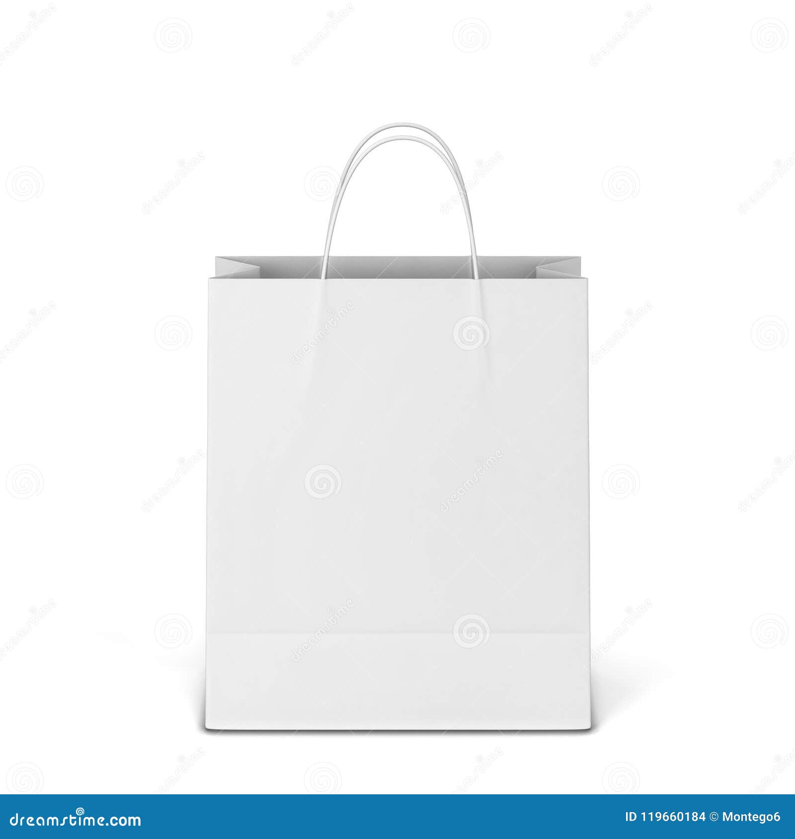 White Paper Shopping Bag Mockup