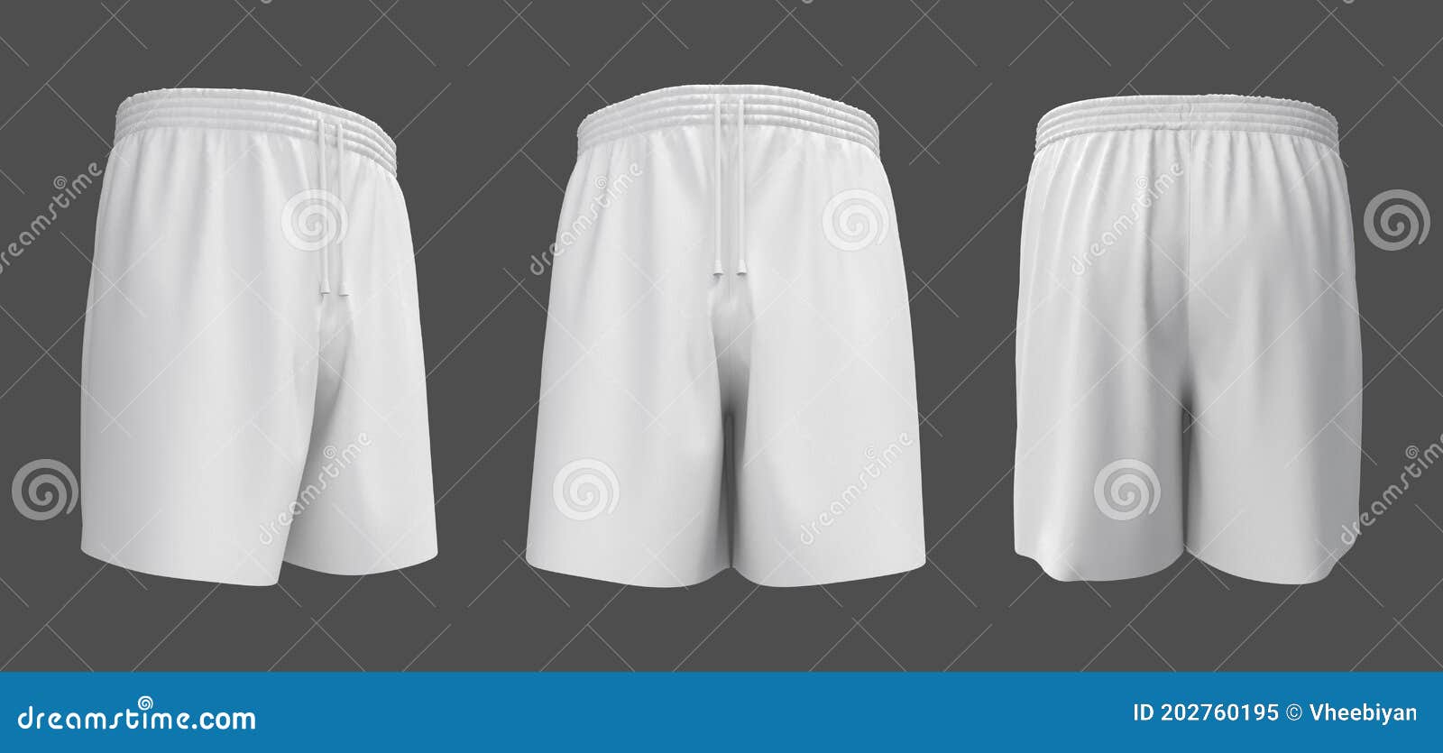Download Blank Shorts Mockup, Front, Back And Side Views Stock ...