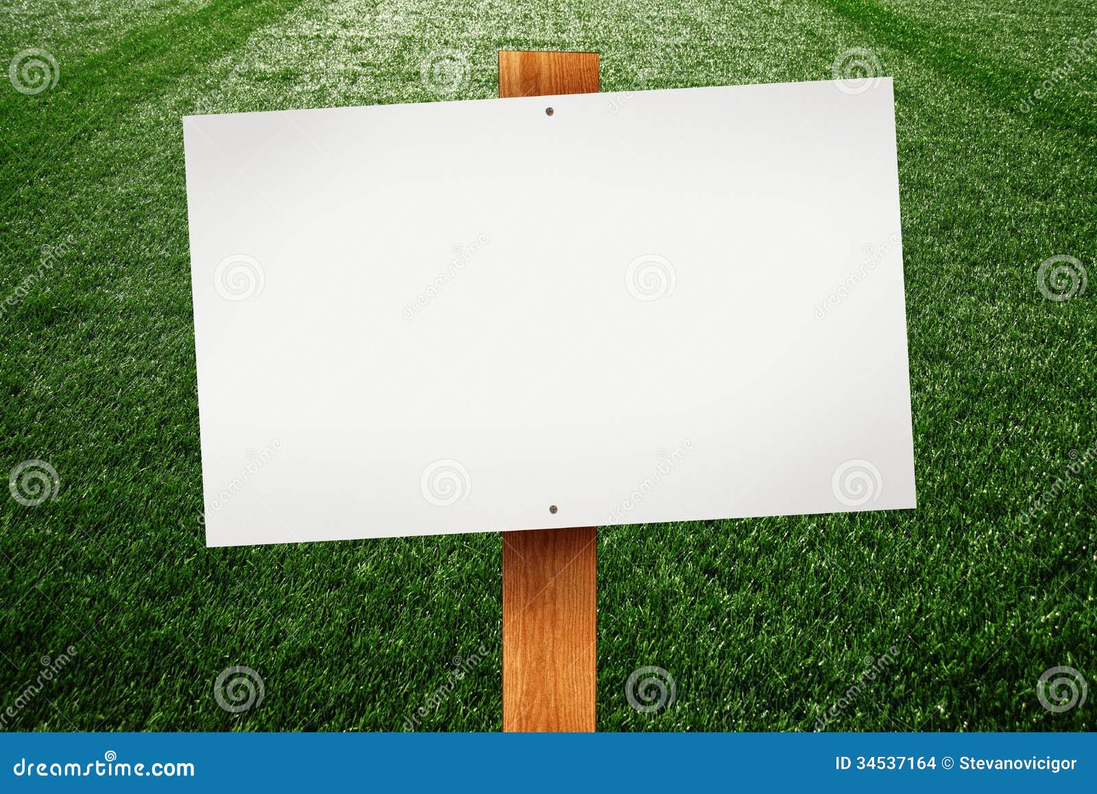 Blank sign on the lawn stock photo. Image of outdoor 34537164