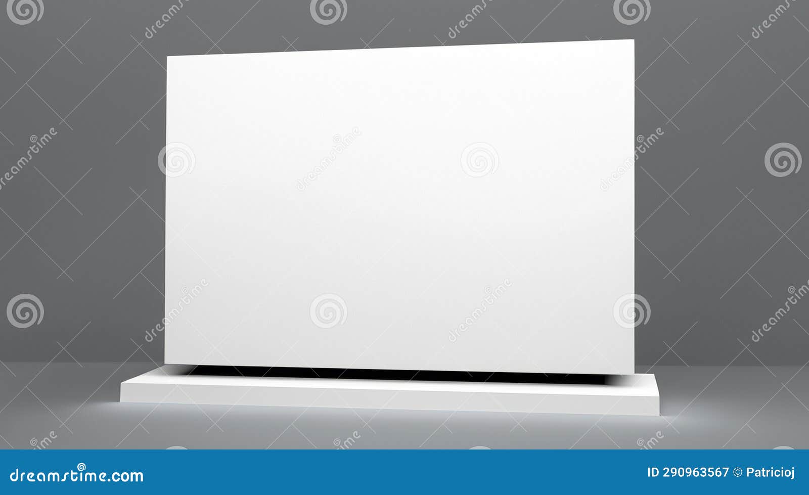 Empty Display Sign for Corporate Mockups Isolated on Dark Background