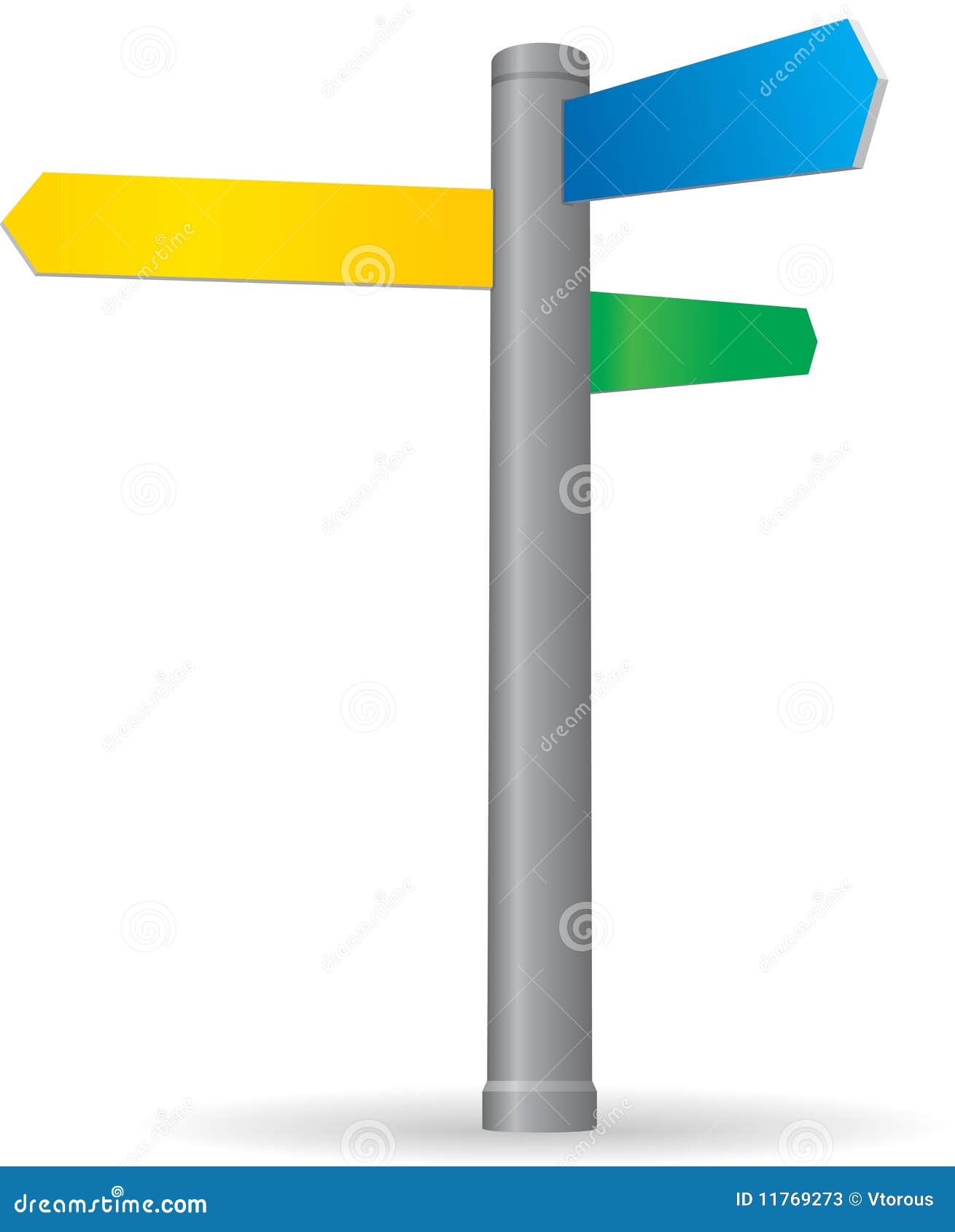 Blank signpost stock illustration. Illustration of clipart - 11769273