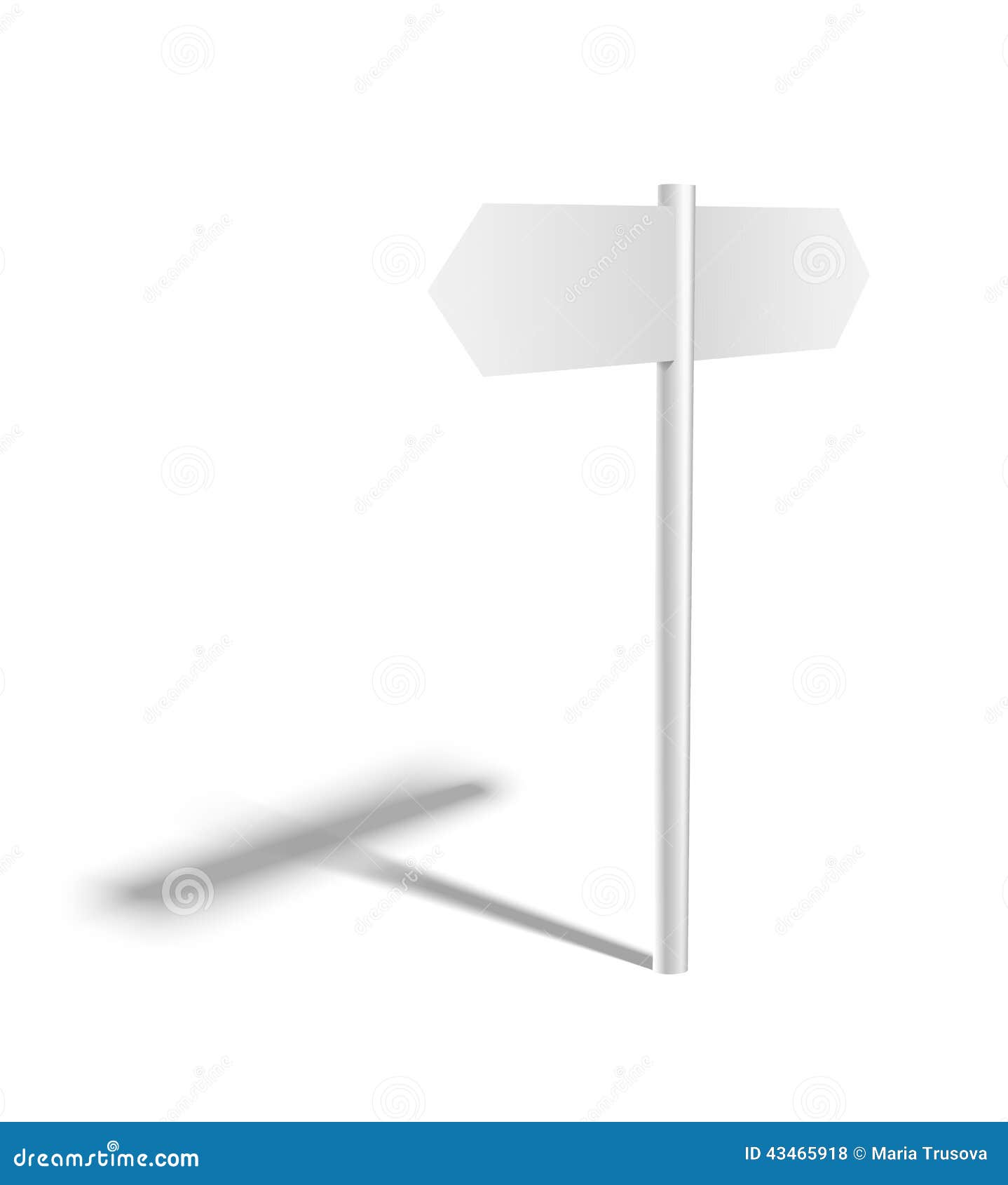 Blank Signpost on a White Background Stock Vector - Illustration of