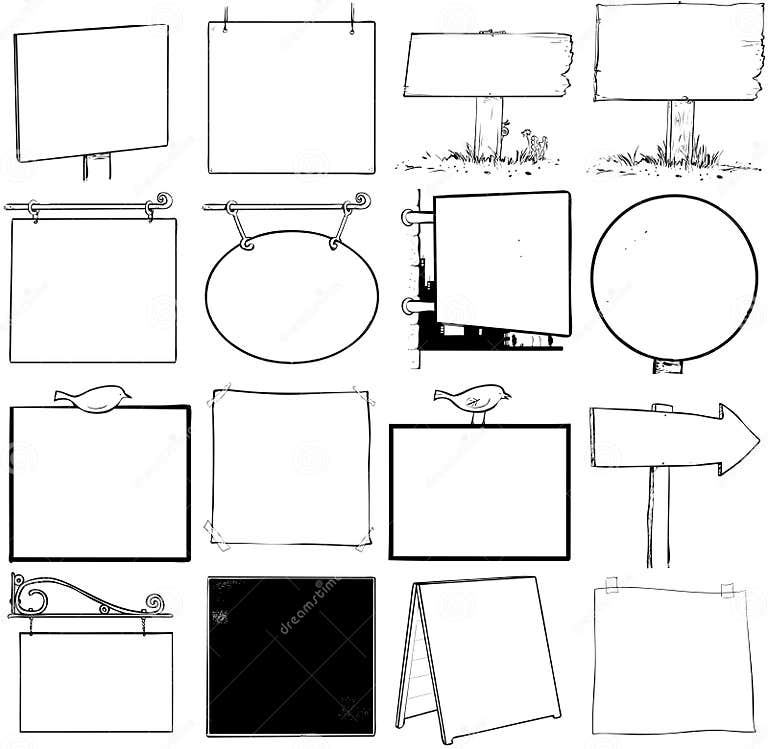 Blank signs stock vector. Illustration of banner, blackboard 41524257