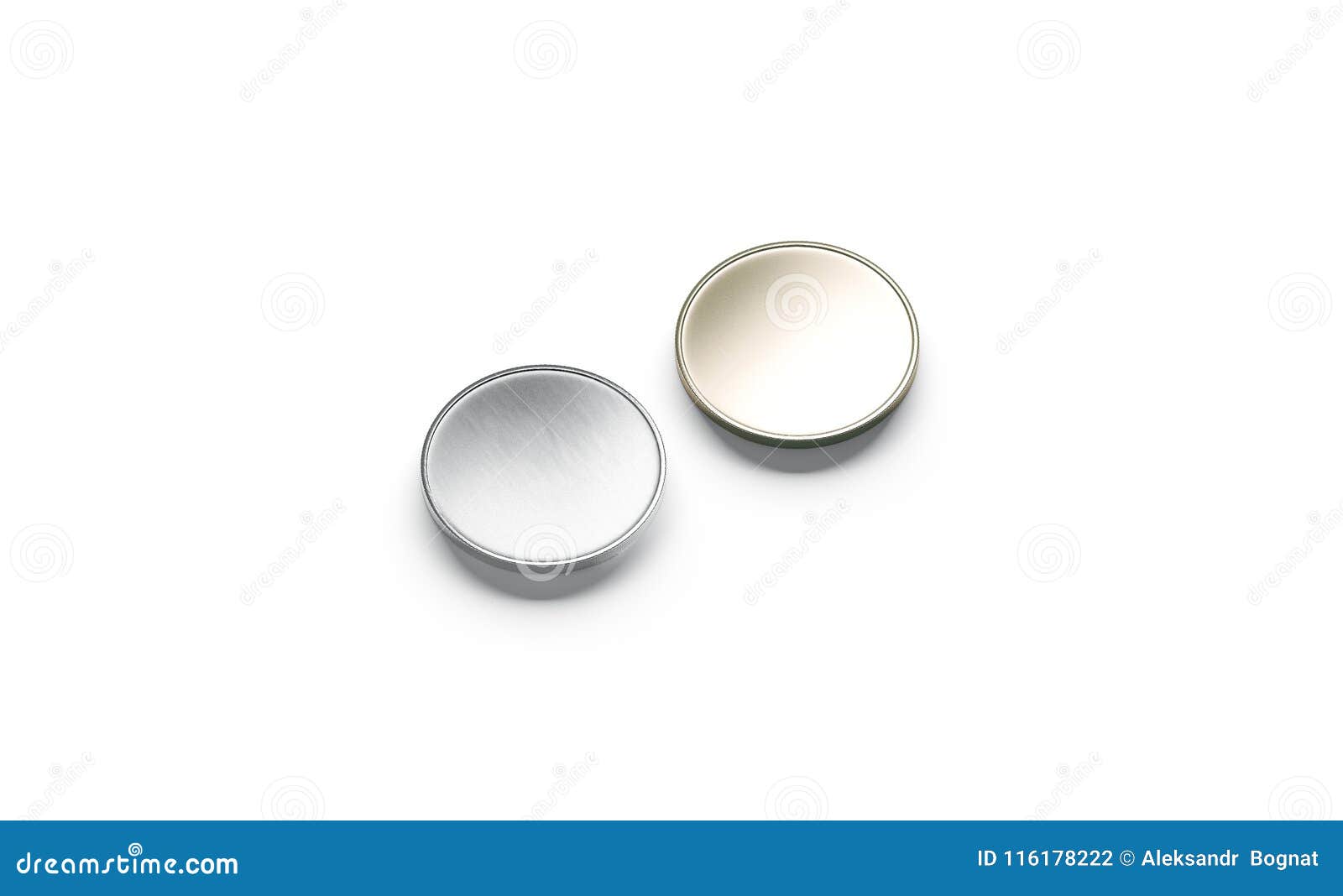 Download Blank Silver And Gold Coin Mock Up, Isolated Stock Photo - Image of glossy, mock: 116178222