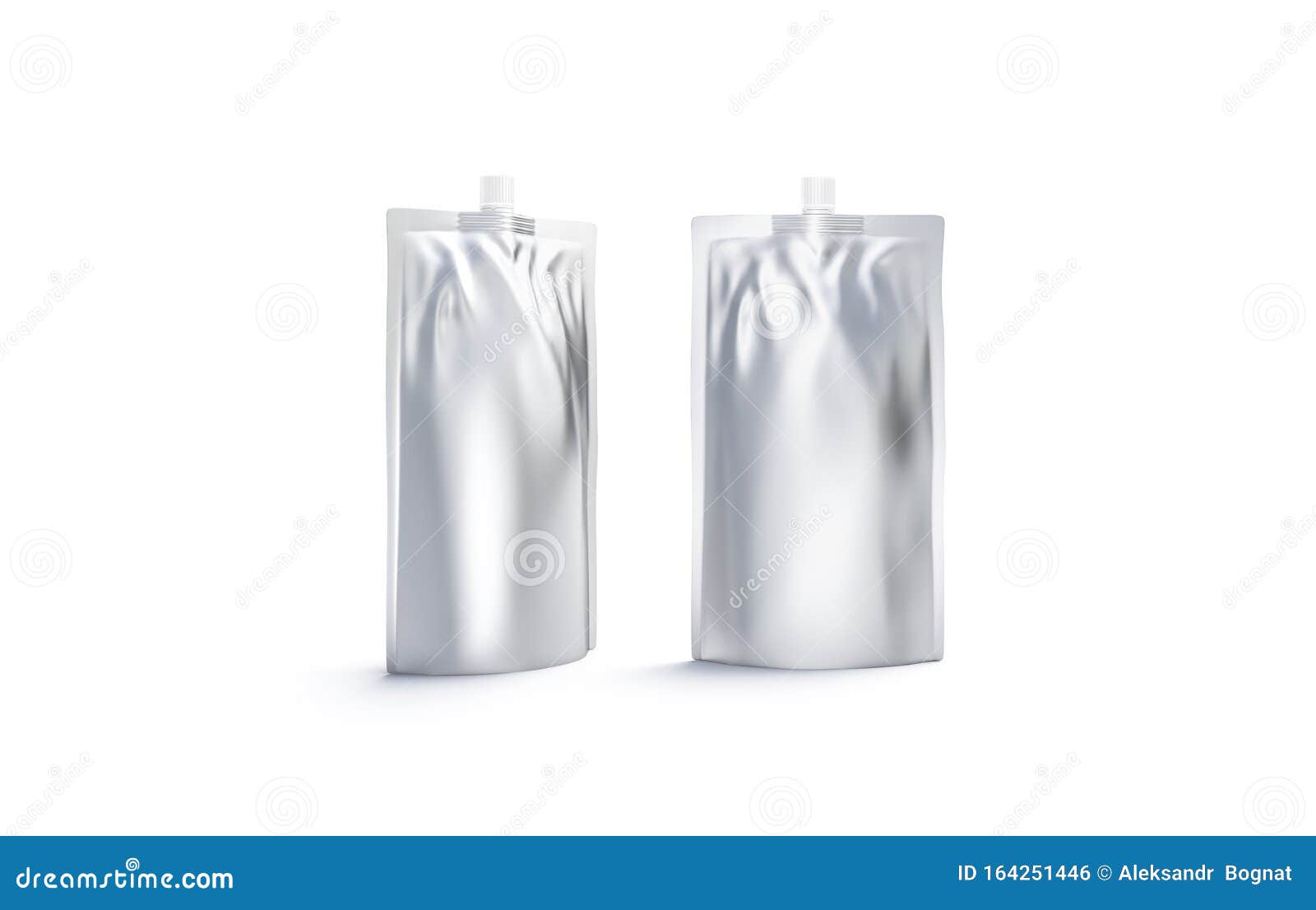 Download Blank Silver Sause Pouch With Spout Mockup Front And Side Stock Illustration Illustration Of Foil Metal 164251446