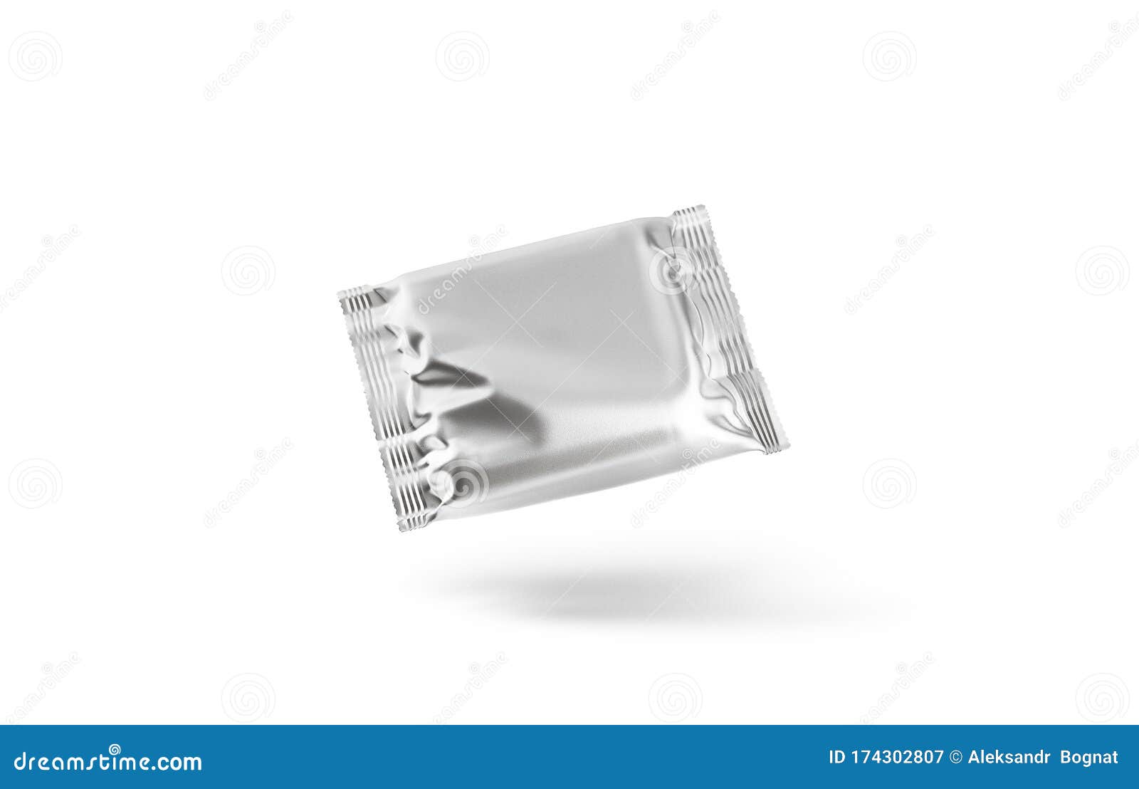 Download Blank Silver Square Chocolate Bar Foil Wrap Mockup, No Gravity Stock Illustration - Illustration ...