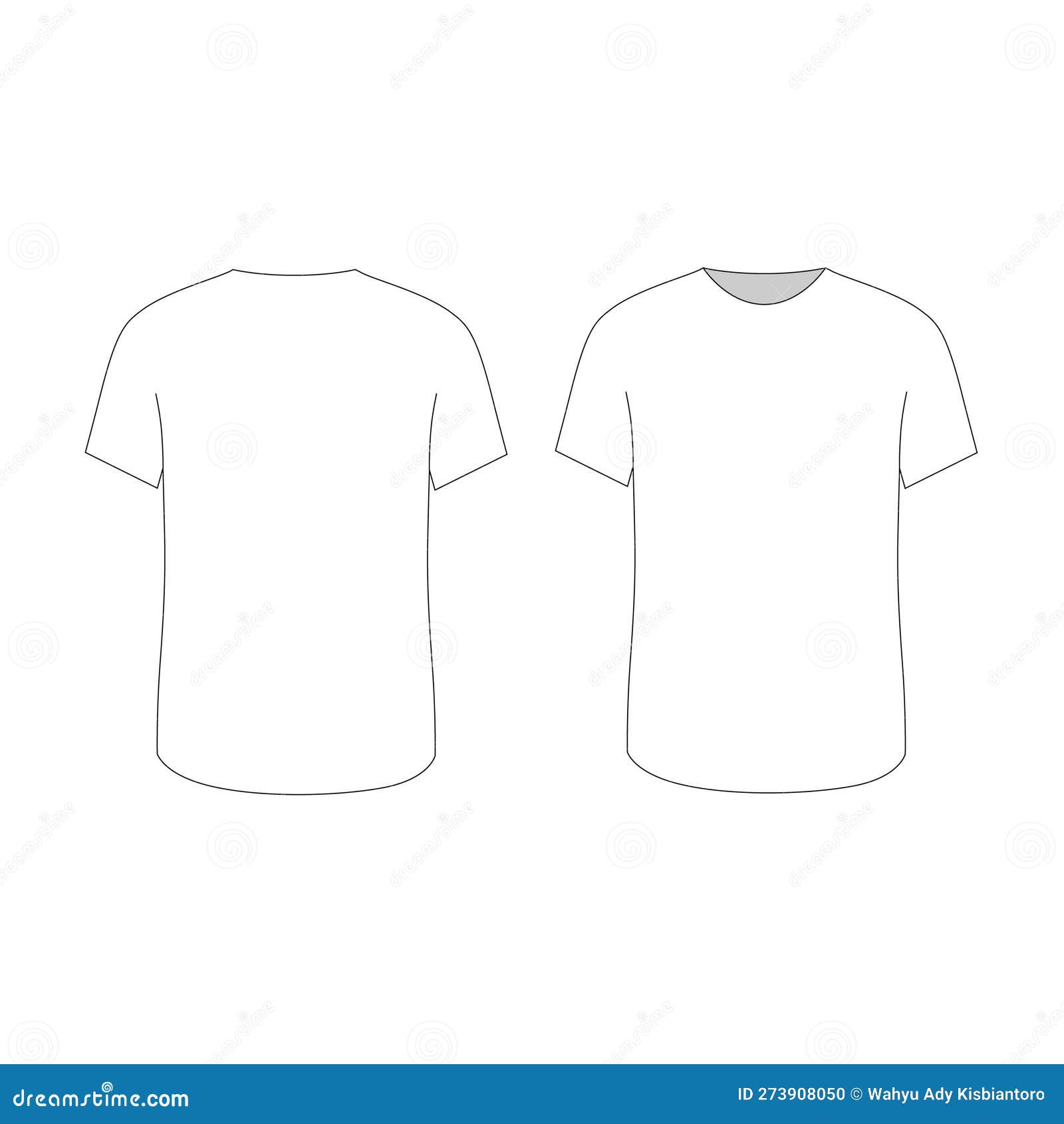 Blank Simple White T-shirt Vector Template Stock Photo - Illustration ...