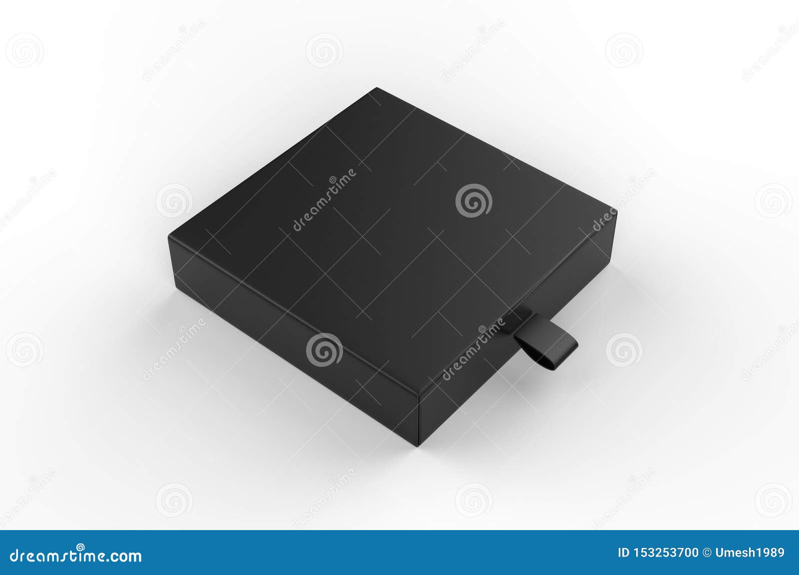 Download Blank Sliding Drawer Hard Cardboard Box For Branding Presentation 3d Render Illustration. Stock ...