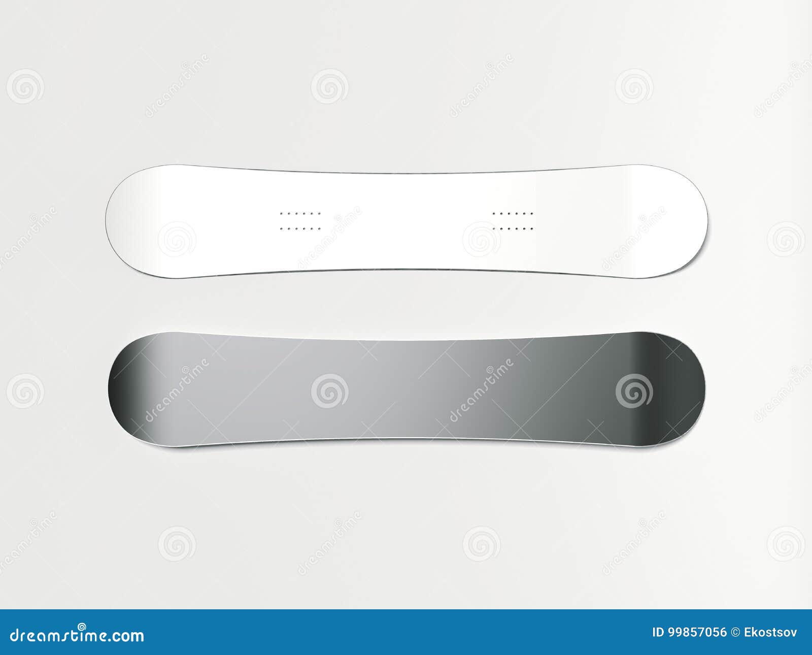 Download Blank Snowboard Template. 3d Rendering Stock Illustration ...