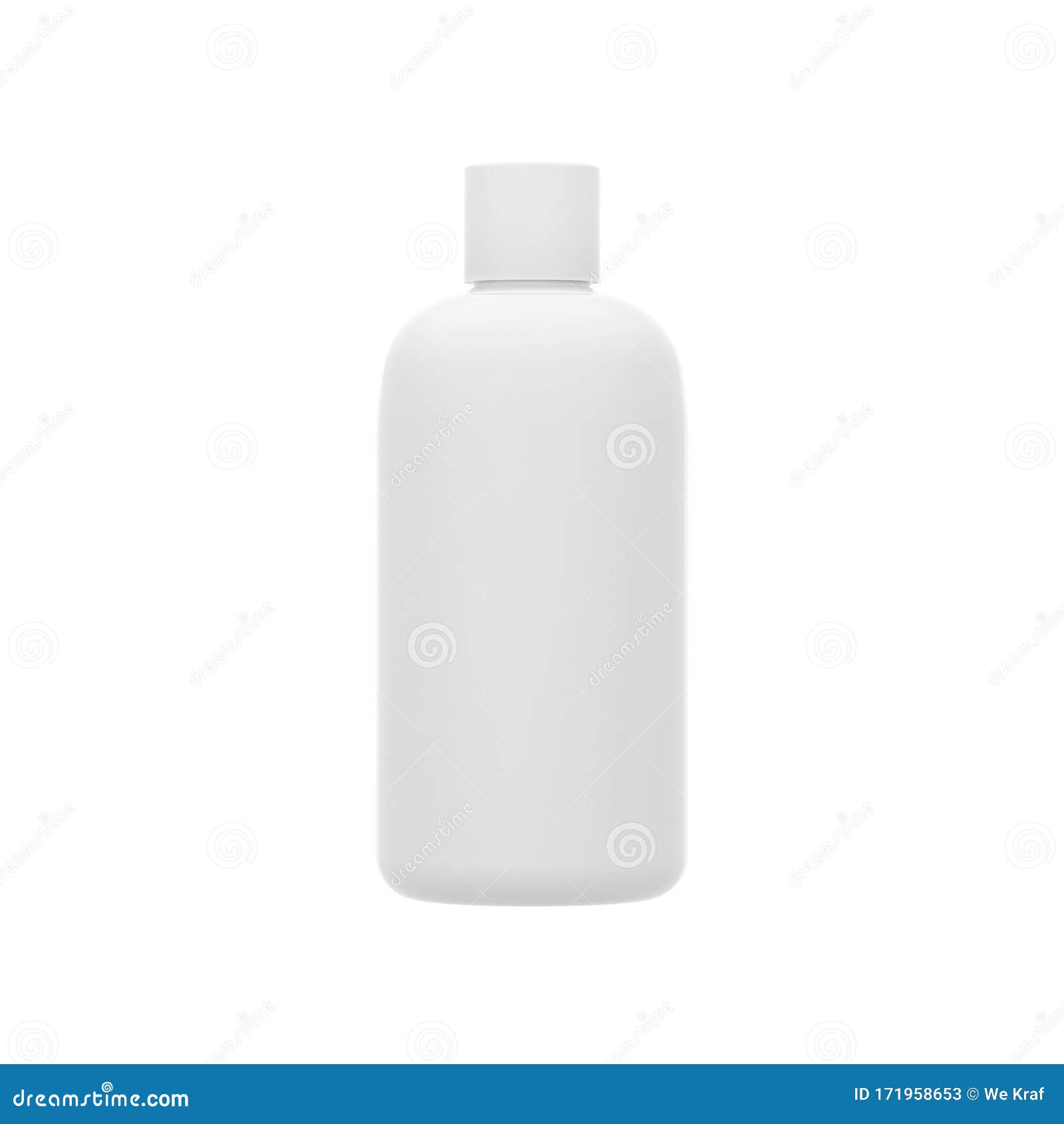 blank soap cosmetic bottle on white background