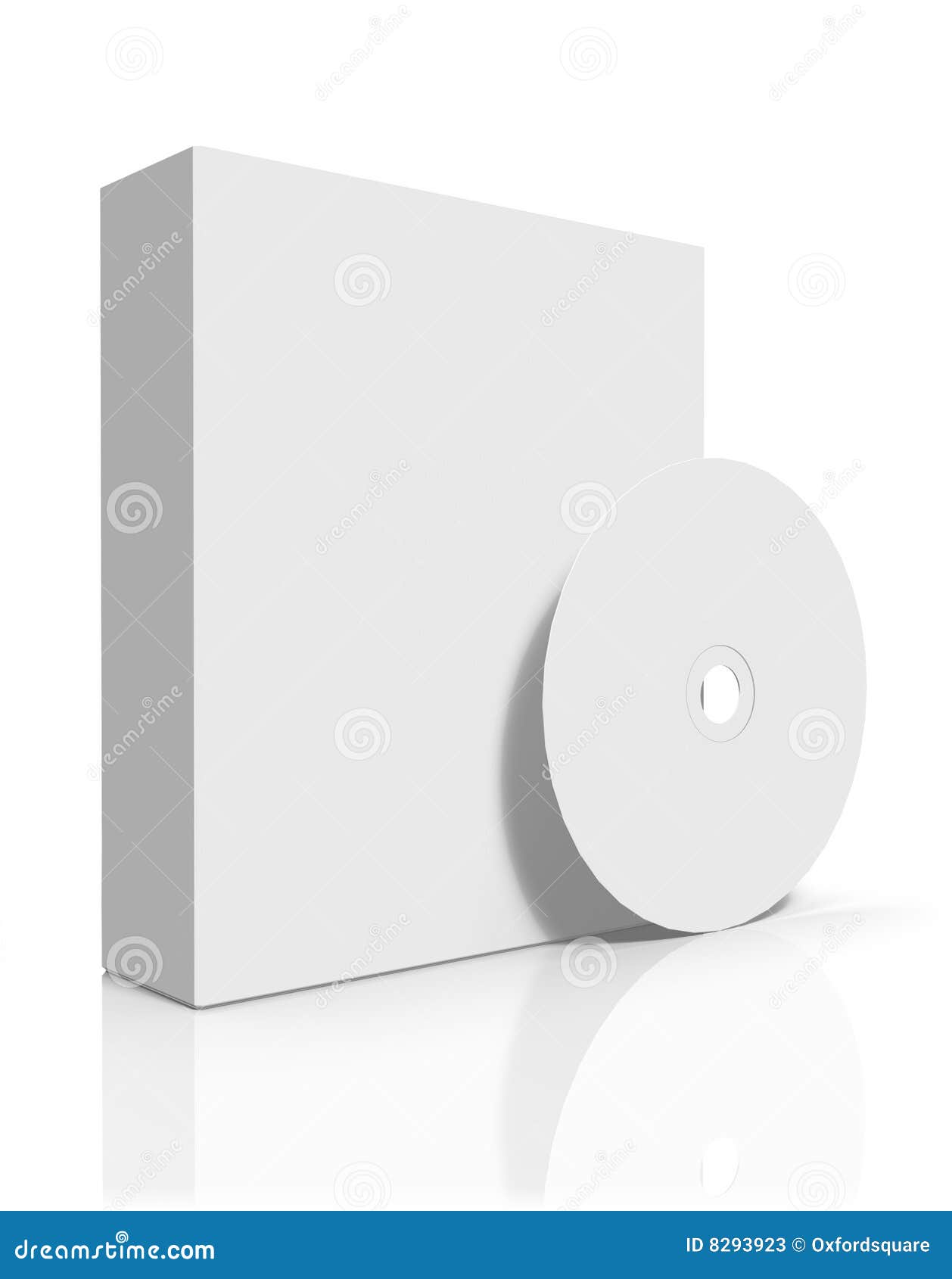 Blank Software Box with CD/DVD Stock Illustration Illustration of