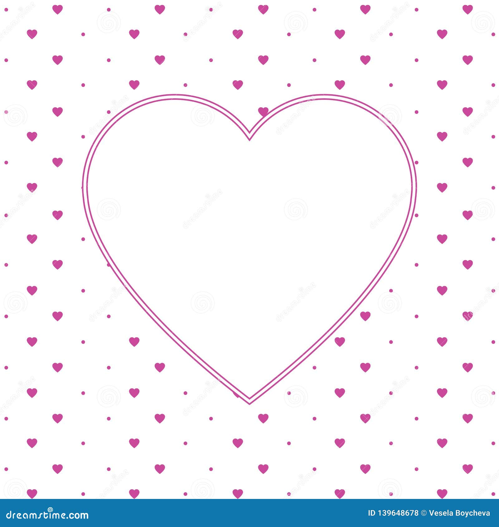 Hearts Pattern Background with Blank Space in the Shape of Heart for Text.  Valentine`s Day and Mother`s Day Greeting Card Stock Illustration -  Illustration of color, background: 139648678
