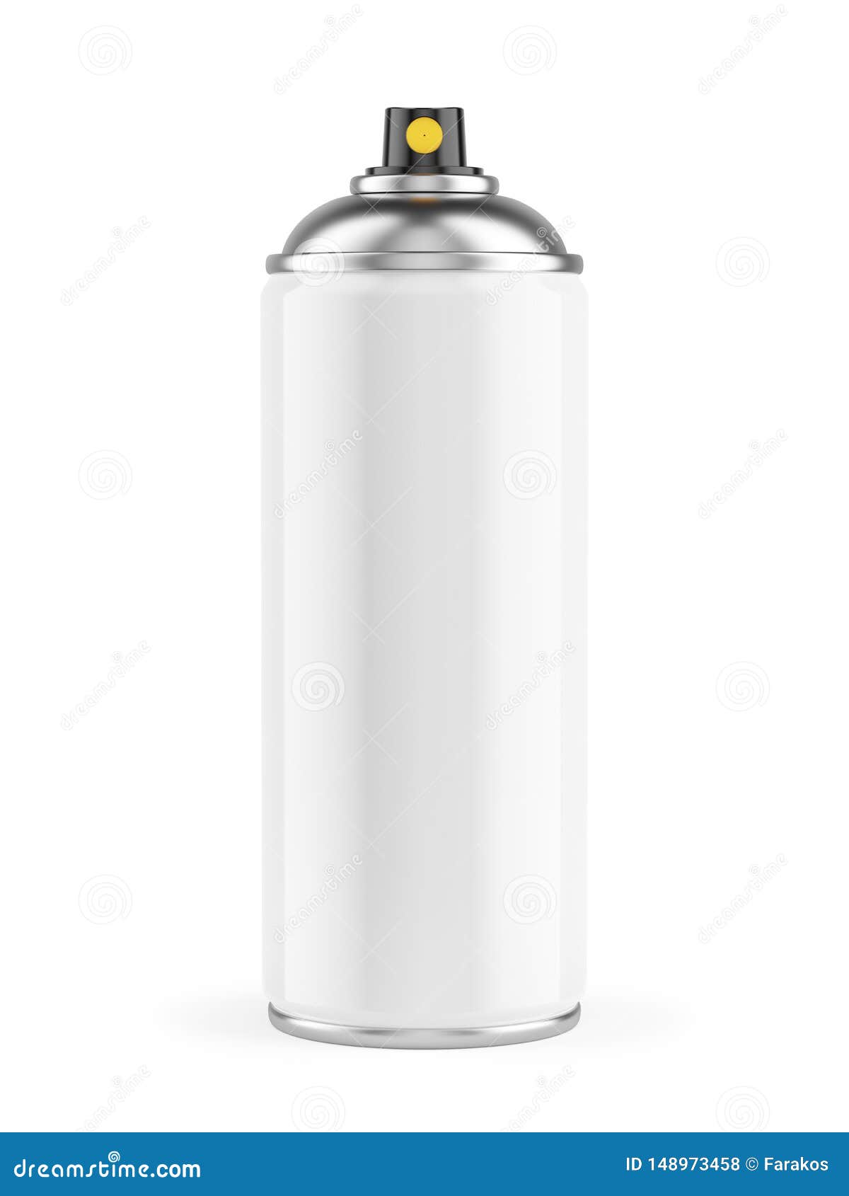 Blank Spray Paint Metal Can Isolated on White Stock Illustration -  Illustration of clear, airbrush: 148973458