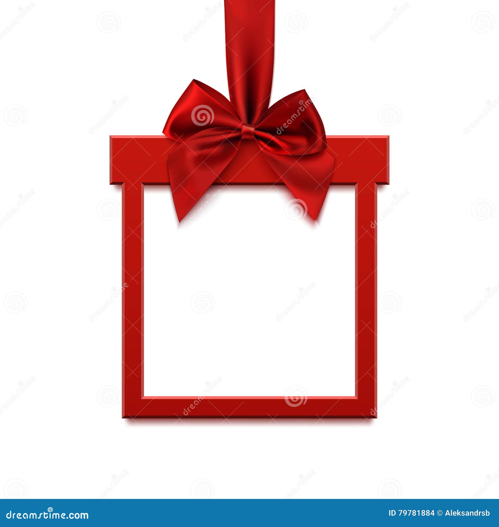 Red Bow And Blank Gift Tags Stock Illustration - Download Image