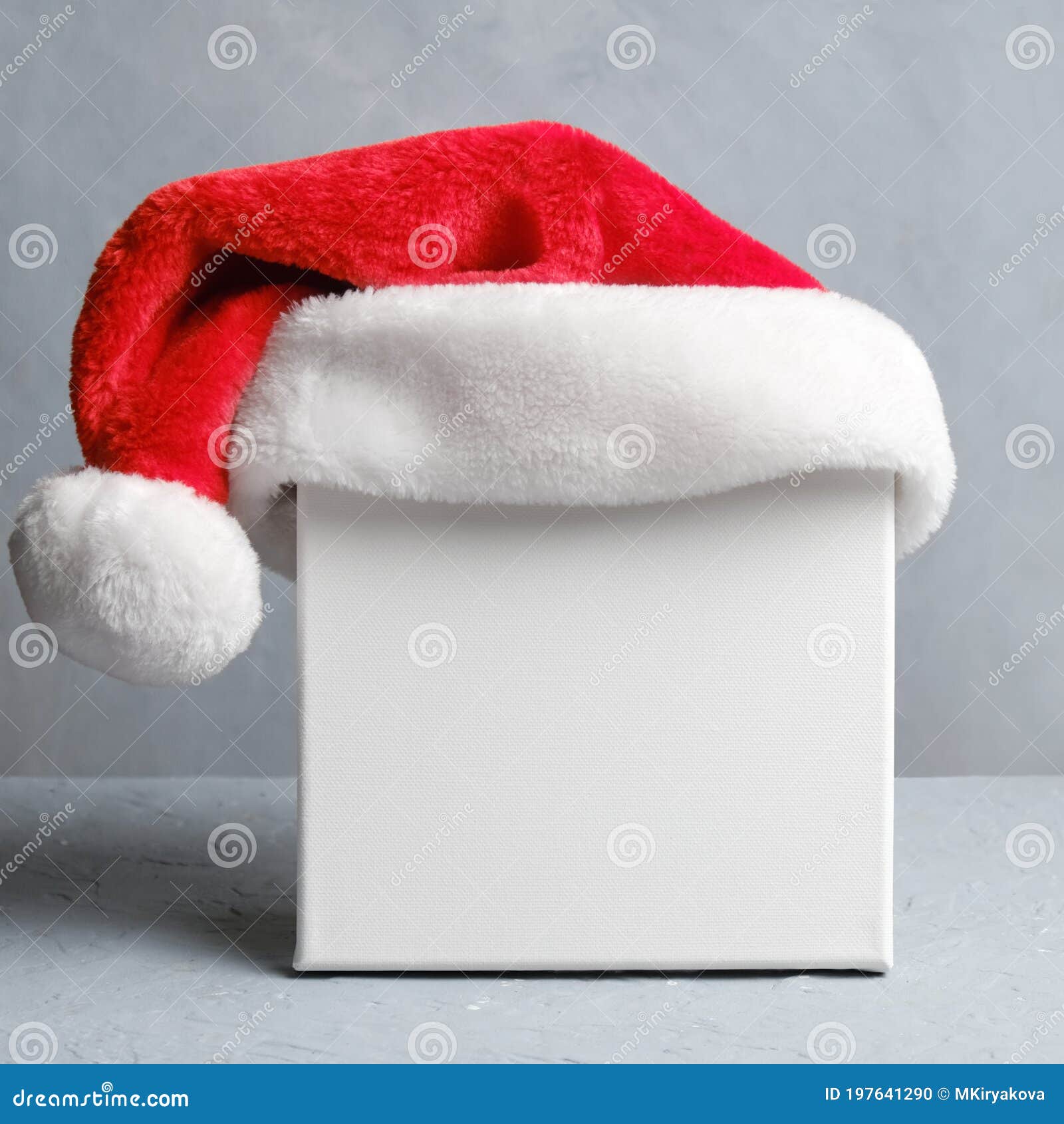 Download Blank Square Canvas Board With Santa Hat. Copy Space ...