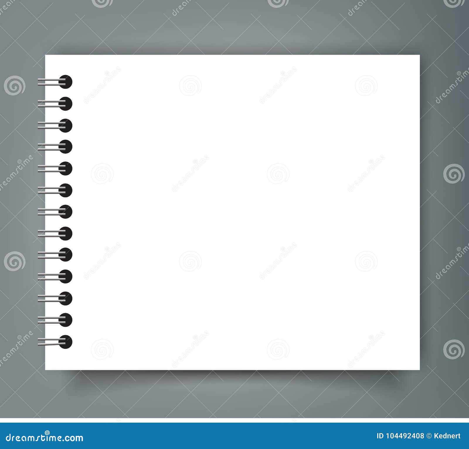 Blank Square Notebook Calendar Mockup Cover Template Stock Vector