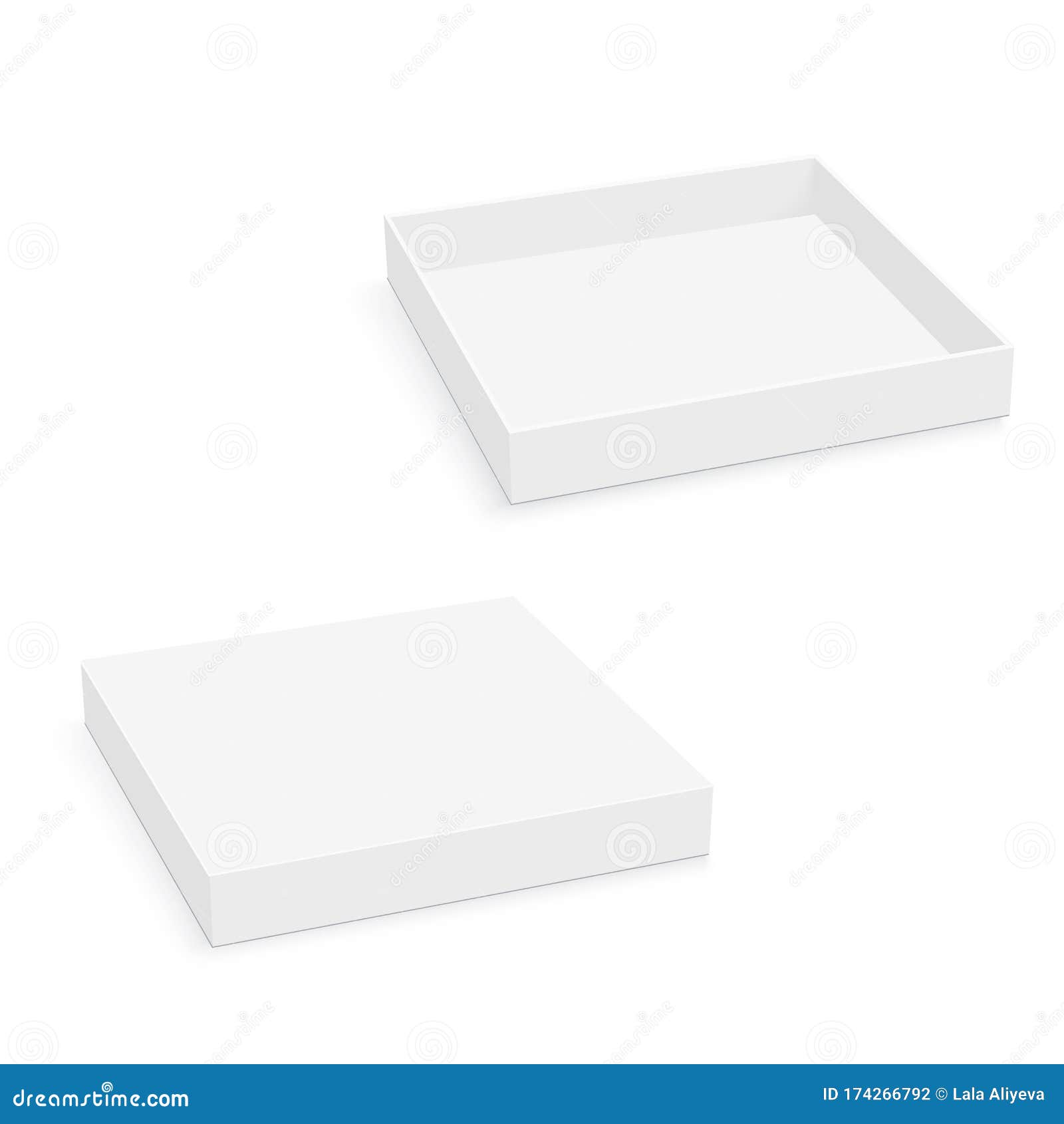 Download Blank Square Thin Box Mockup. Vector Stock Vector - Illustration of empty, cover: 174266792
