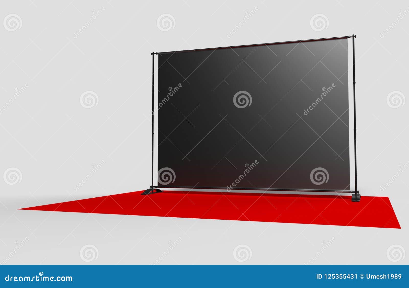 Download Blank Step And Repeat Telescoping Backdrop Banner. 3d ...