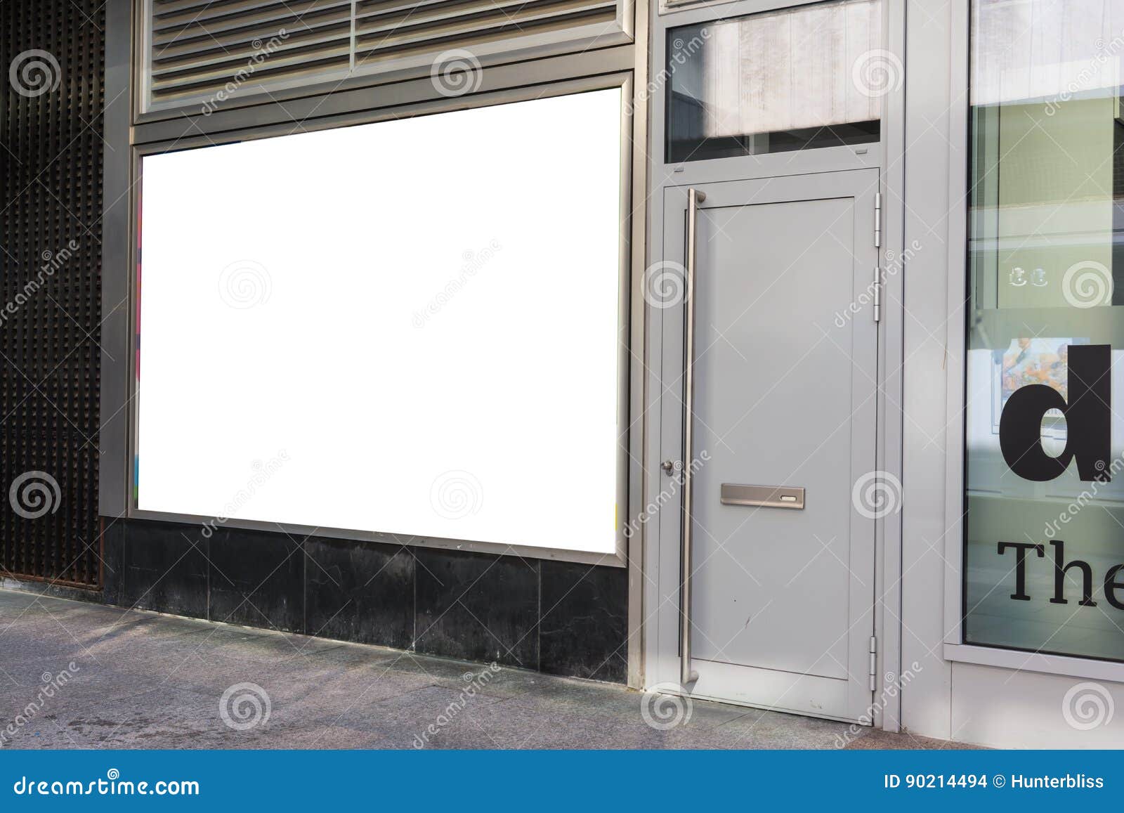 Blank Storefront Copy Space Template Crowded Area Mall Design White Stock Photo - Image of ...