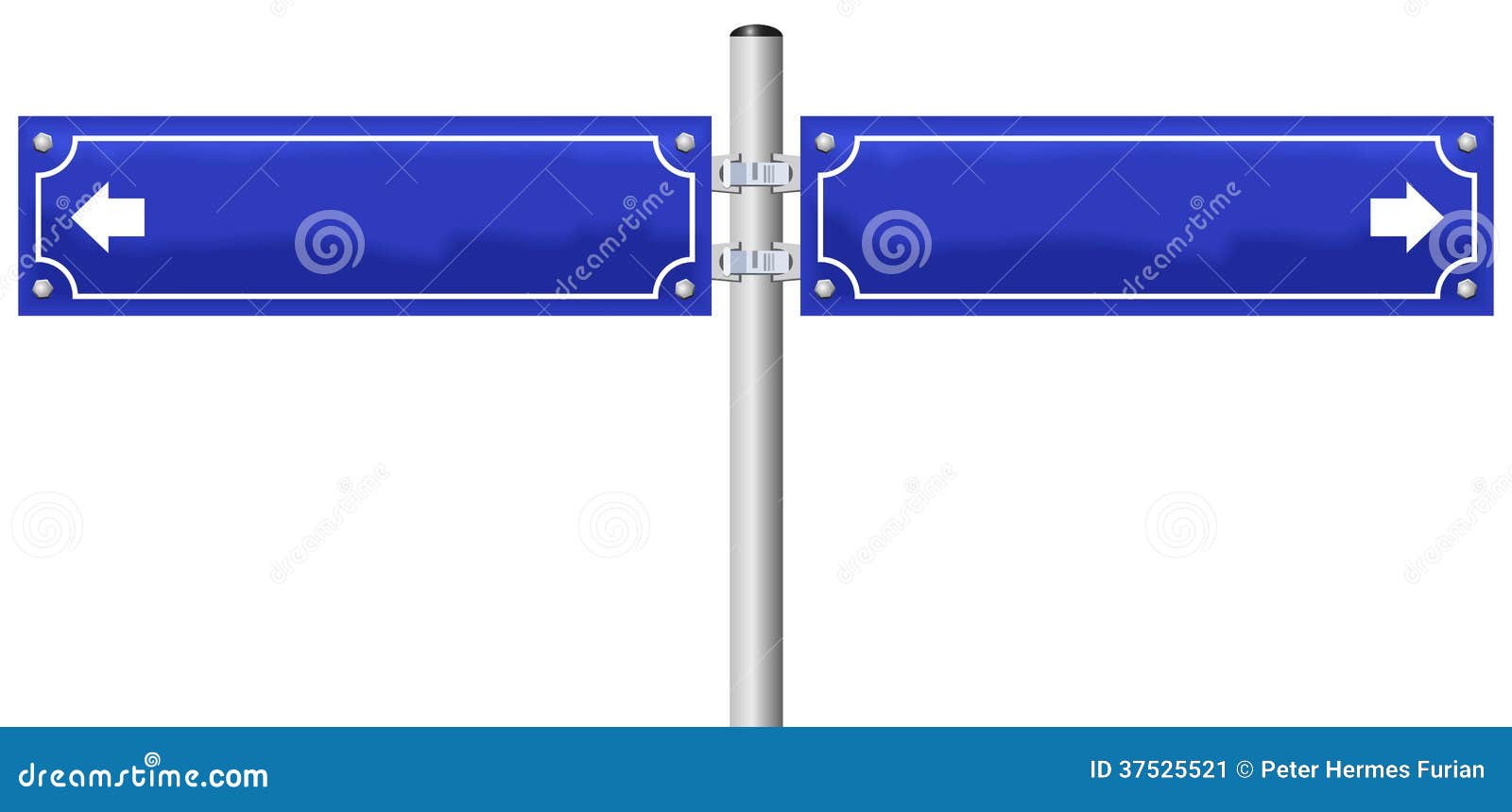 Blank Street Name Sign stock vector. Illustration of astray - 37525521